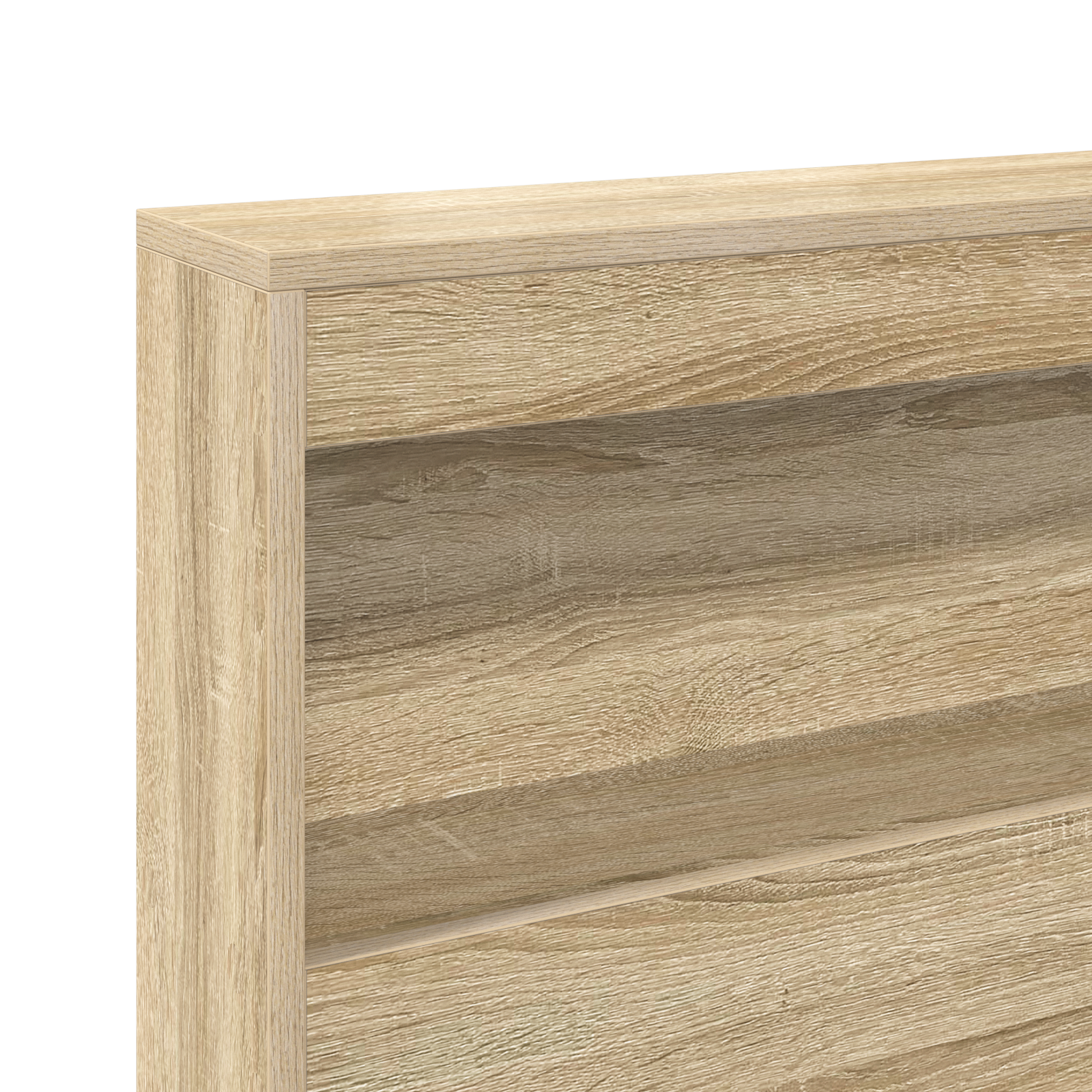 Bookcase Bed Sonoma Oak 140x200 cm Engineered Wood - Image 8