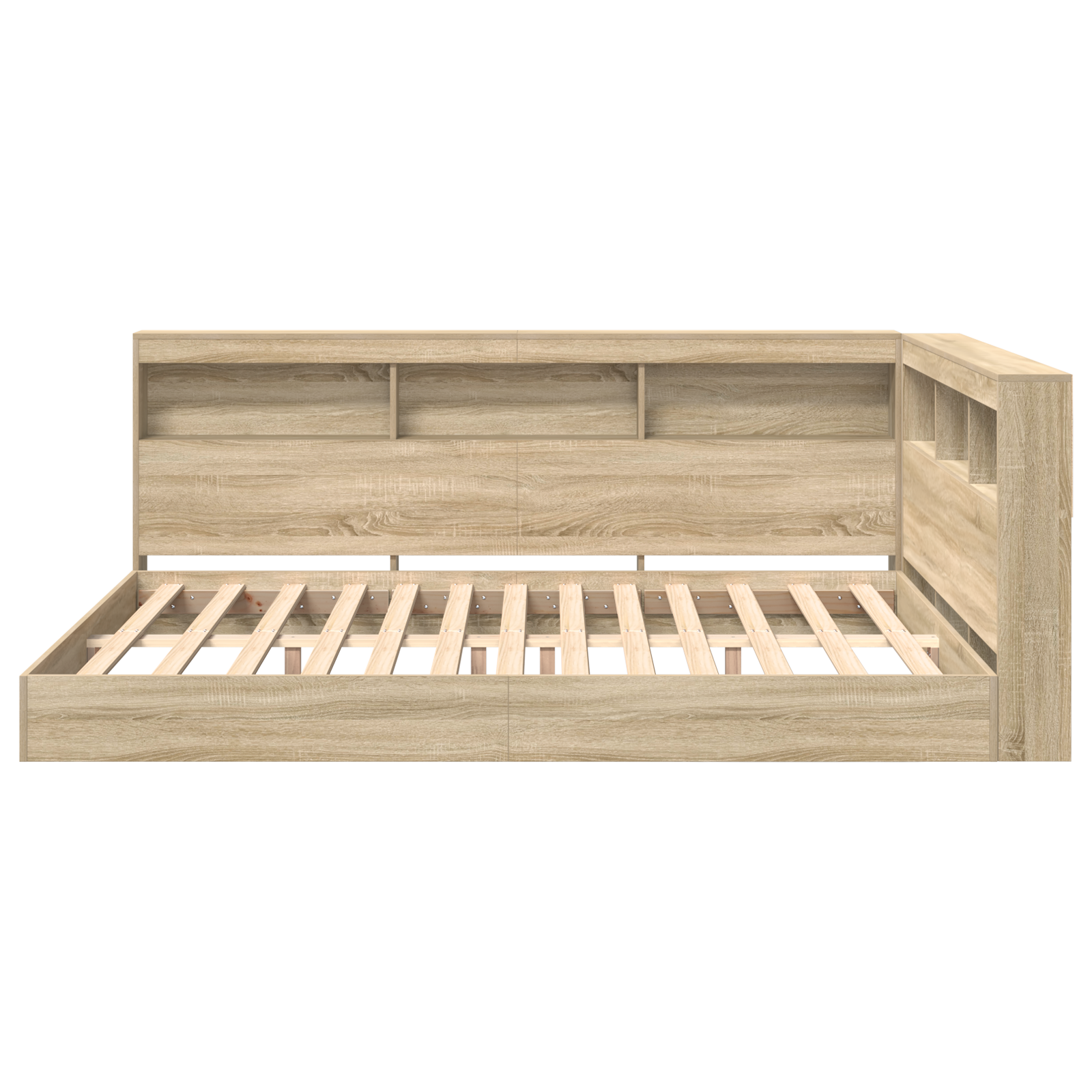 Bookcase Bed Sonoma Oak 140x200 cm Engineered Wood - Image 5