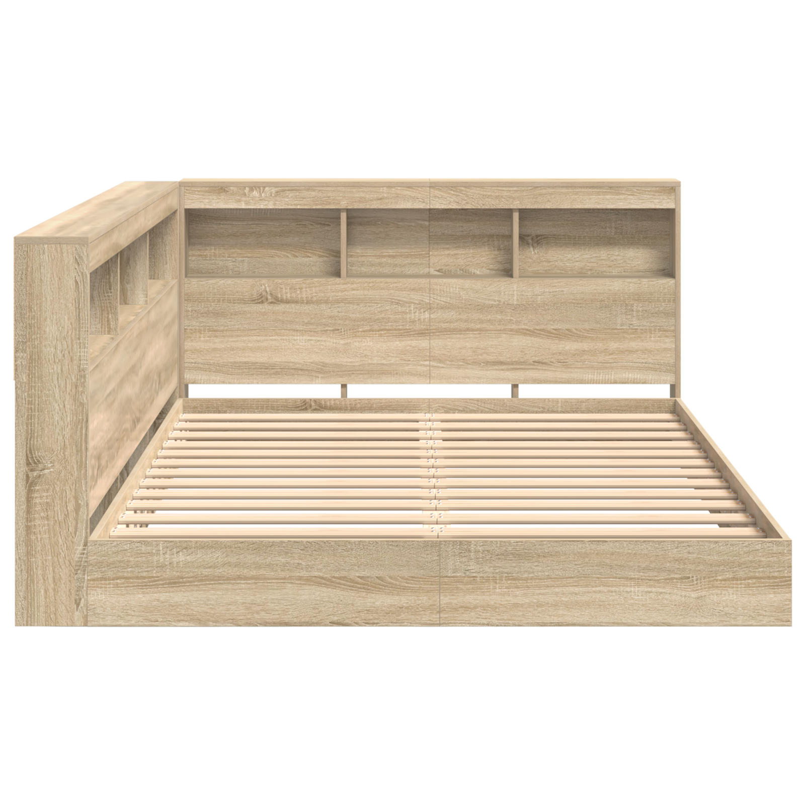 Bookcase Bed Sonoma Oak 140x200 cm Engineered Wood - Image 6
