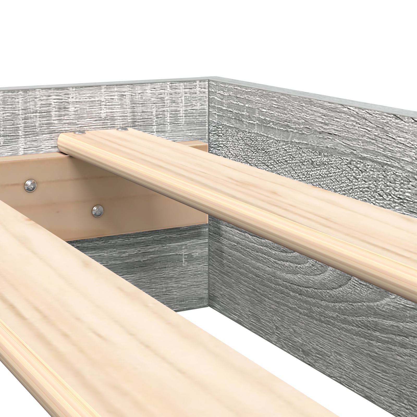 Bookcase Bed Grey Sonoma 140x200 cm Engineered Wood - Image 9