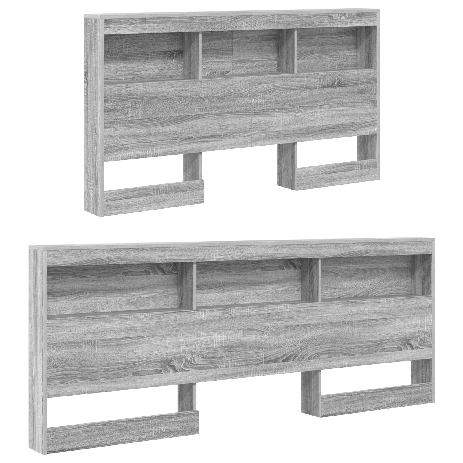 Bookcase Bed Grey Sonoma 140x200 cm Engineered Wood - Image 5