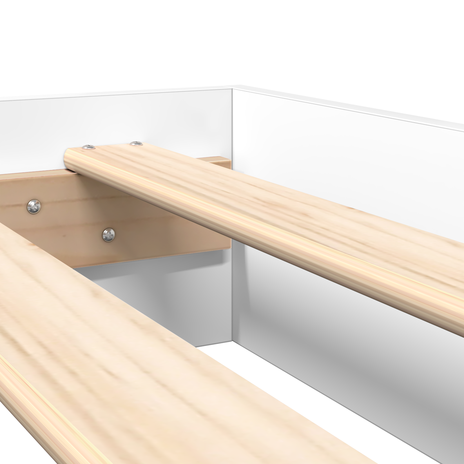 Boghylde Seng Hvid 150x200 cm Ingeniørtræ - Billede 9