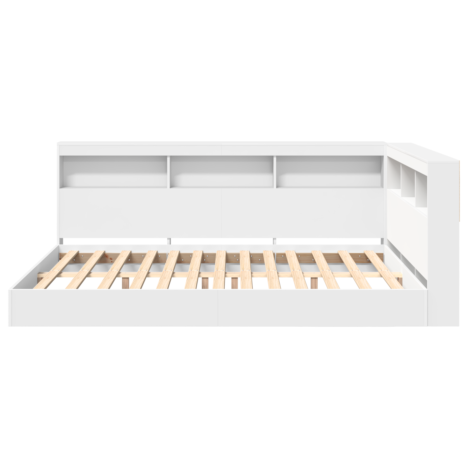 Boghylde Seng Hvid 150x200 cm Ingeniørtræ - Billede 5