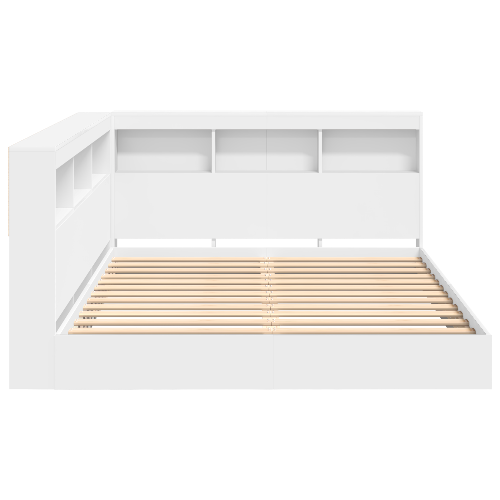 Boghylde Seng Hvid 150x200 cm Ingeniørtræ - Billede 6