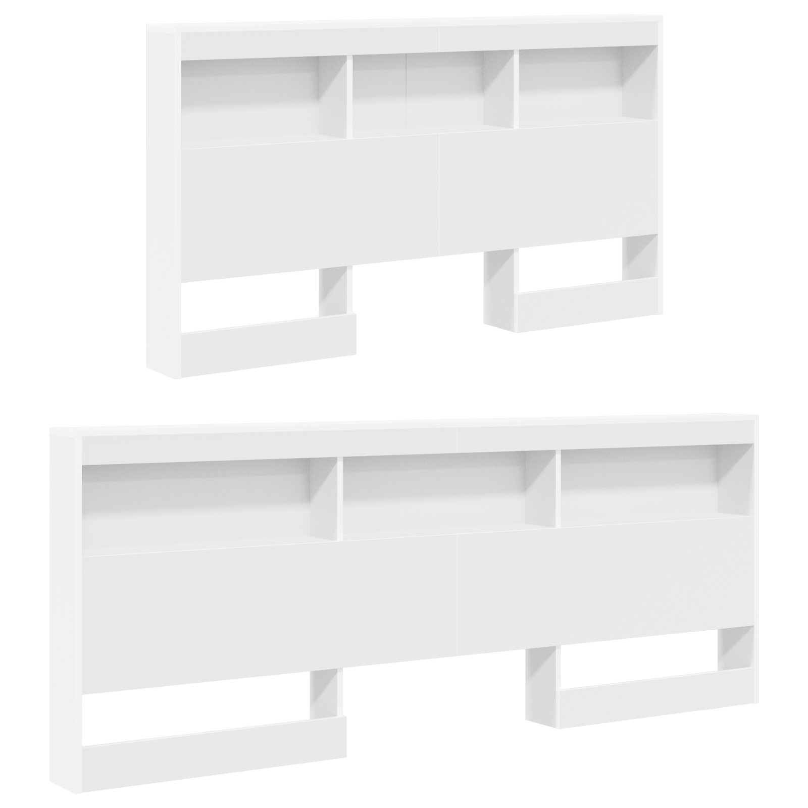 Bookcase Bed White 160x200 cm Engineered Wood - Image 5