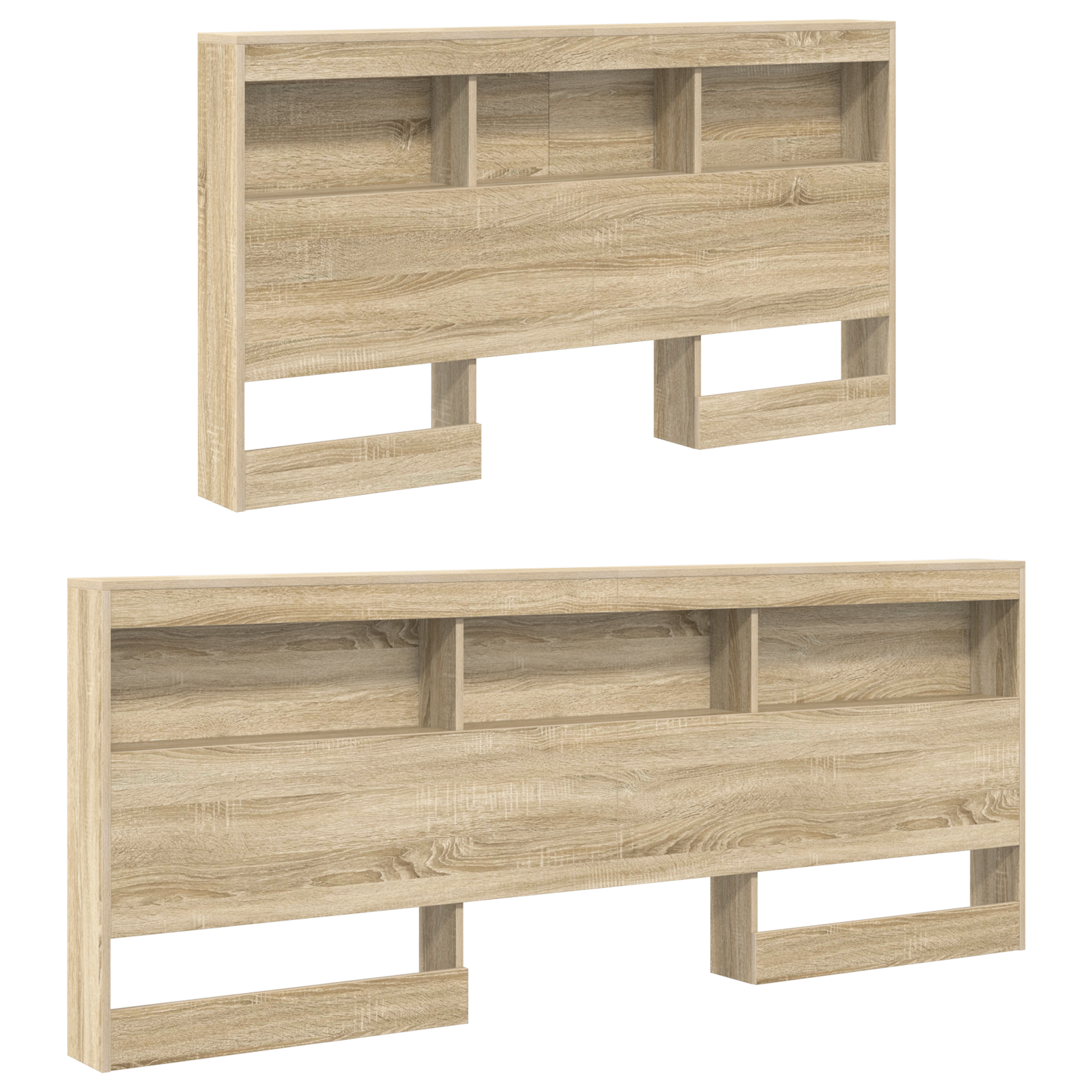 Bookcase Bed Sonoma Oak 160x200 cm Engineered Wood - Image 5