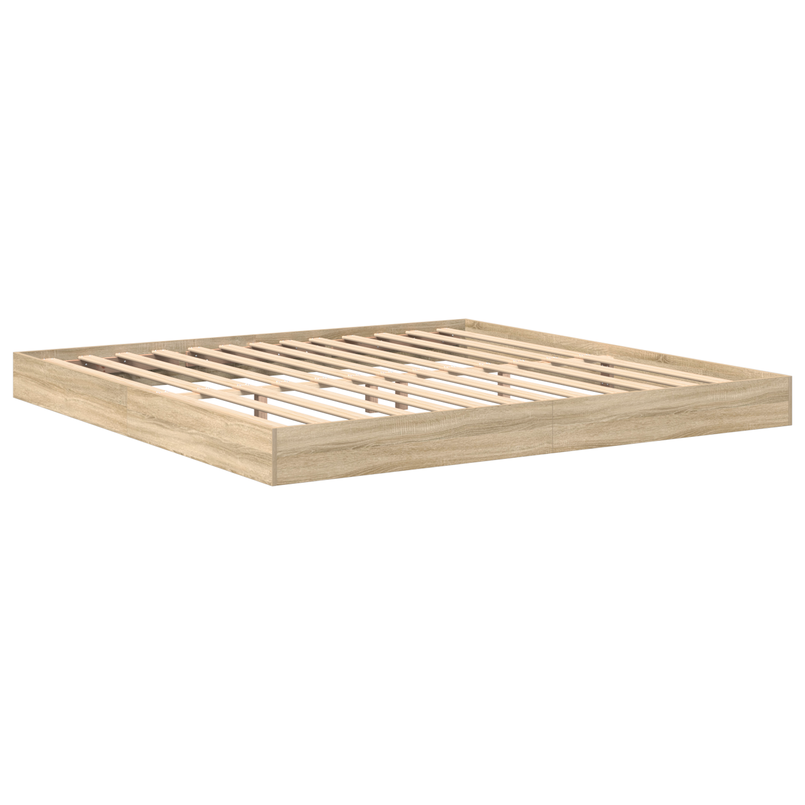 Knygų spintelės lova Sonoma ąžuolo 180x200 cm inžinierinė mediena - Image 4