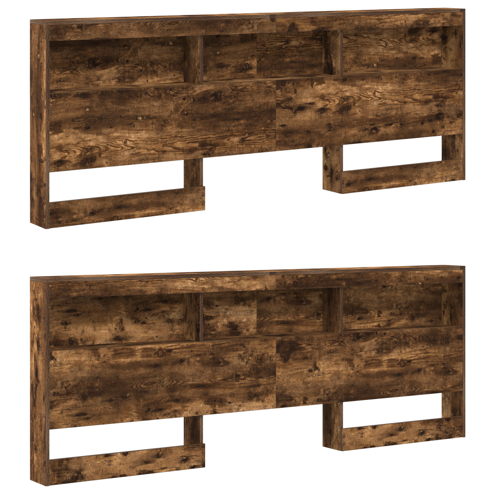 Bookcase Bed Smoked Oak 180x200 cm Engineered Wood - Image 5