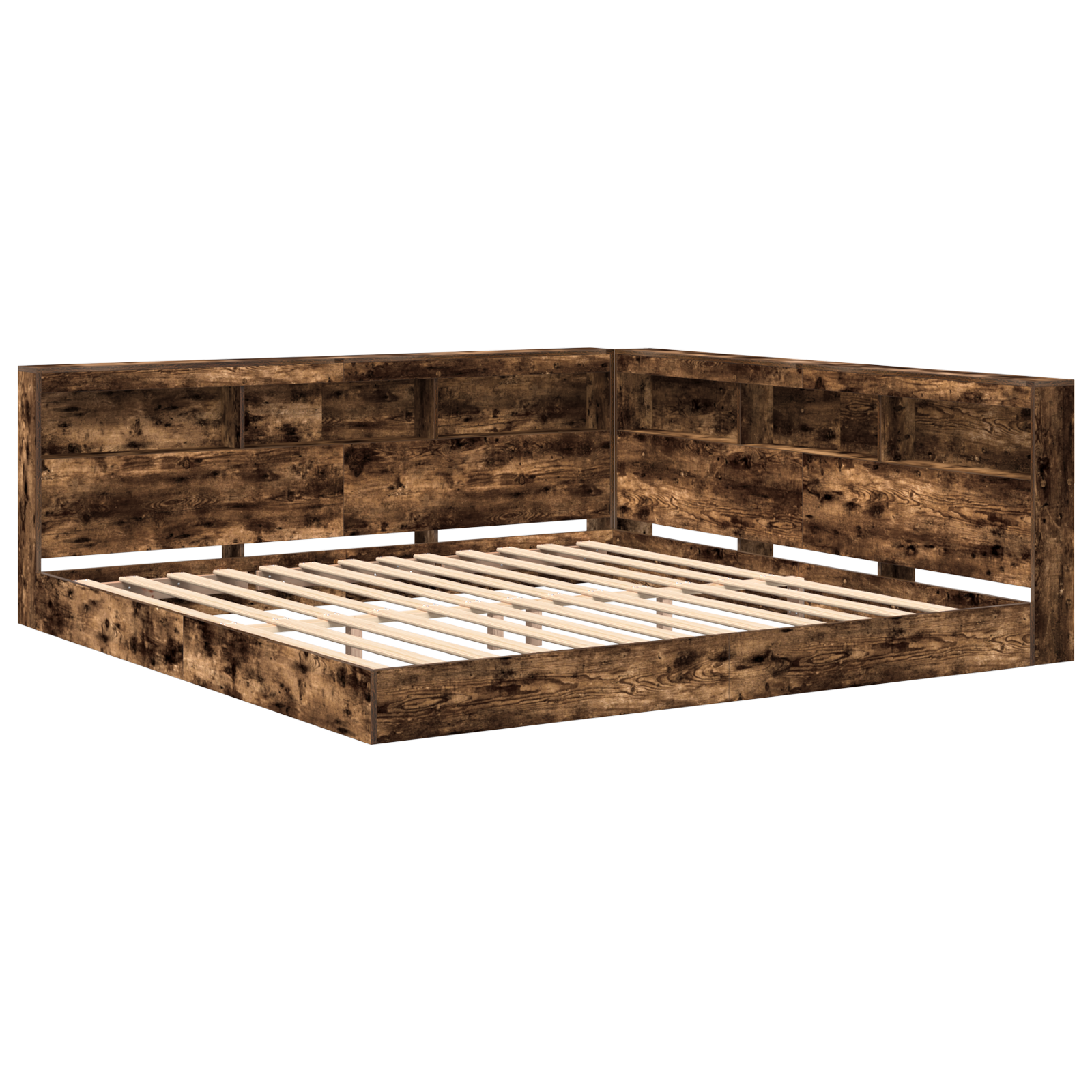 Bookcase Bed Smoked Oak 180x200 cm Engineered Wood - Image 3