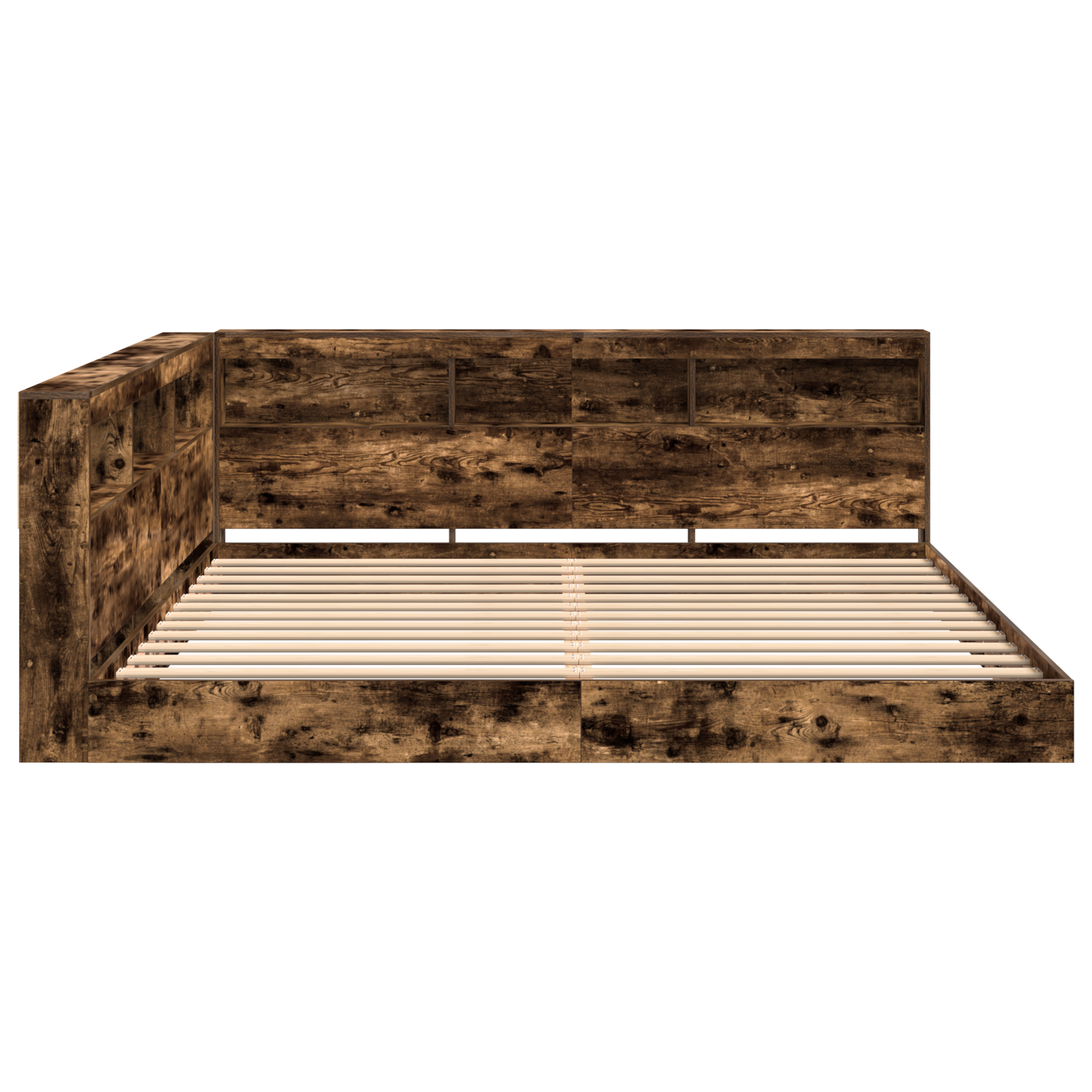 Bookcase Bed Smoked Oak 180x200 cm Engineered Wood - Image 7