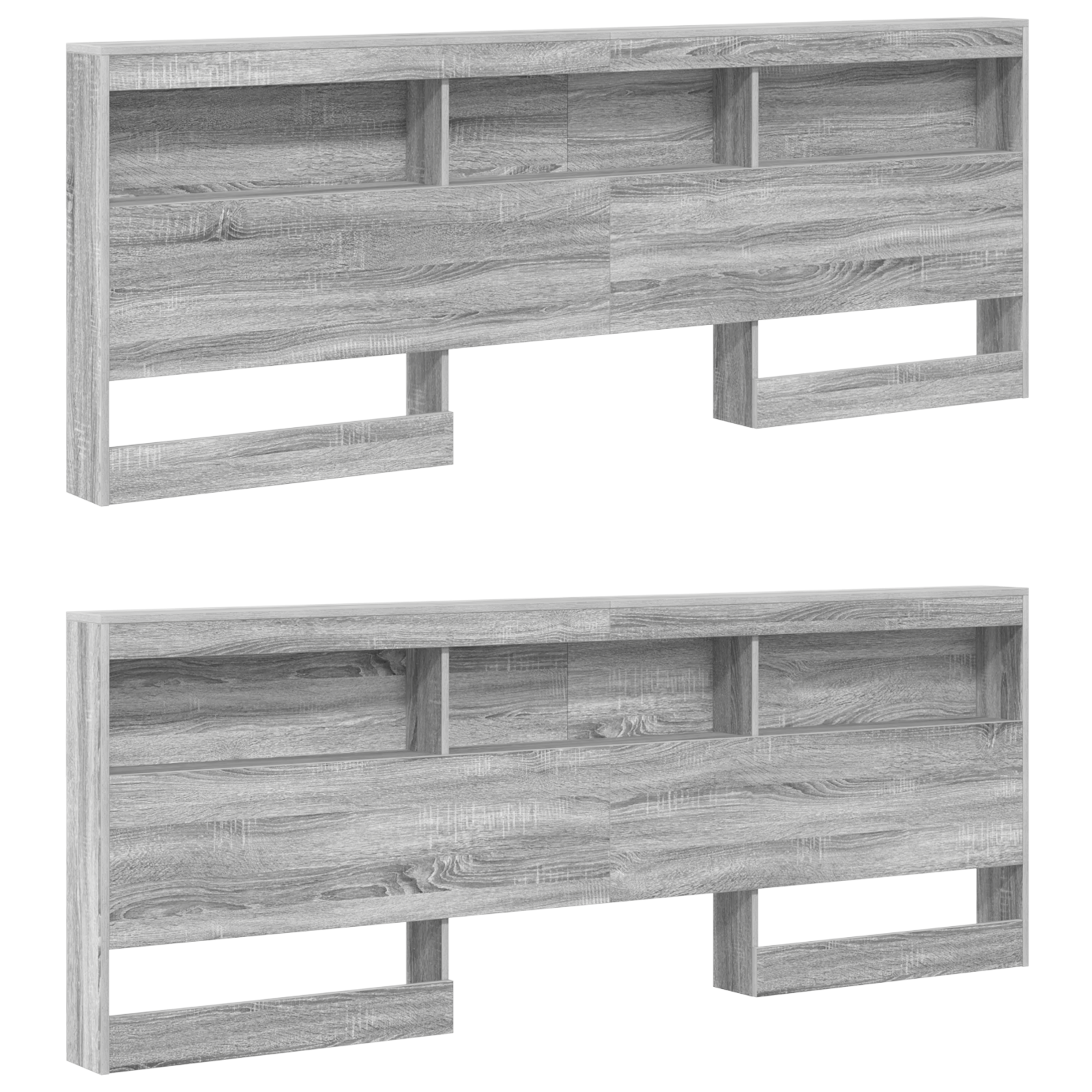 Bookcase Bed Grey Sonoma 180x200 cm Engineered Wood - Image 5