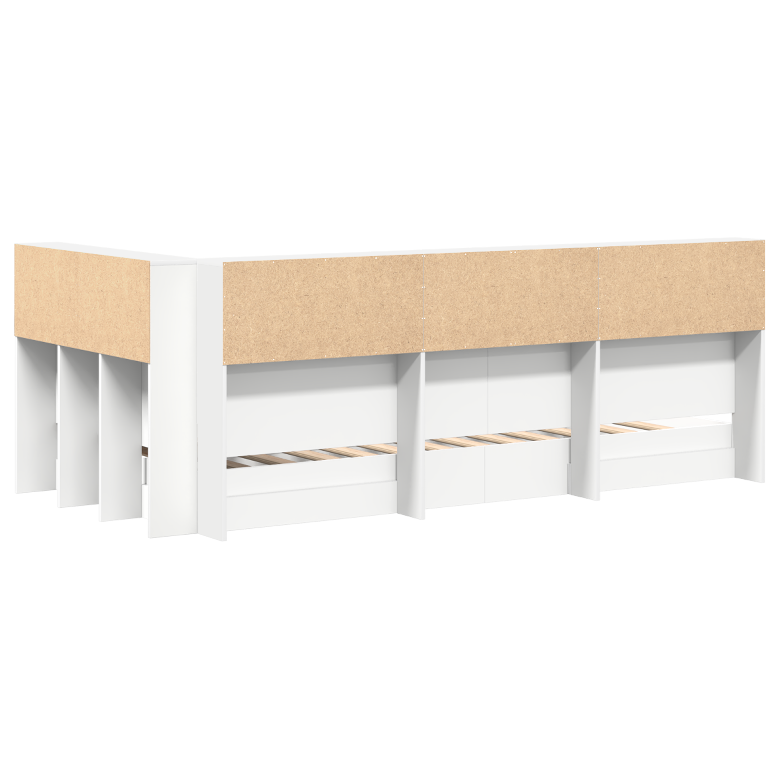 Bookcase Bed White 90x190 cm Engineered Wood - Image 8