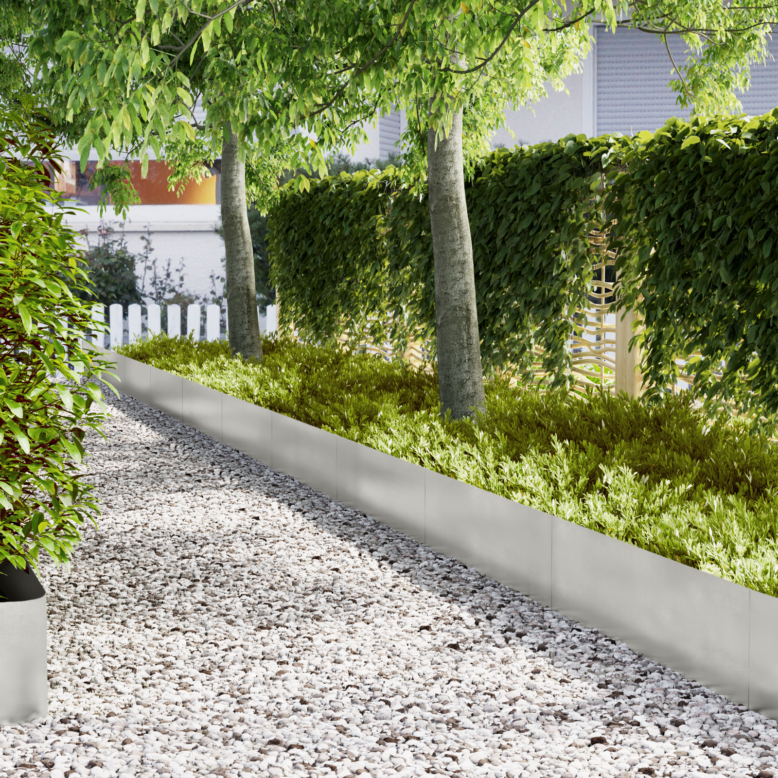 Lawn Edgings 50 pcs 100x0,5x30 cm Stainless Steel