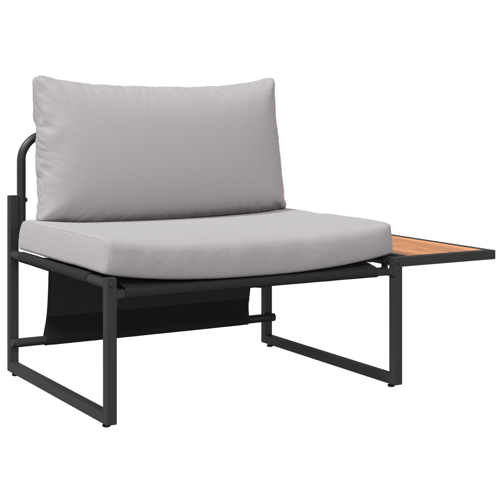 3 Piece Garden Sofa Set with Light Grey Cushions - Image 5