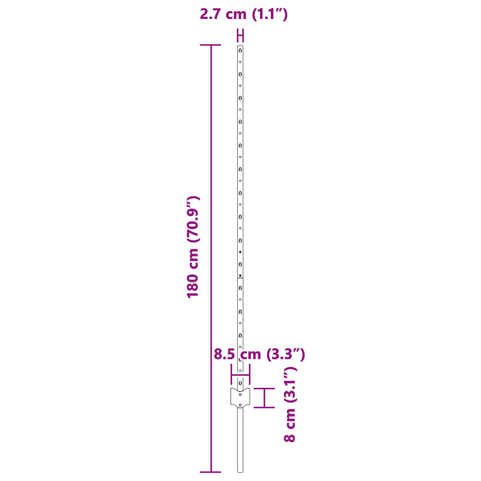 Fence Posts 22 pcs U-Channel Green 180 cm Steel - Image 7