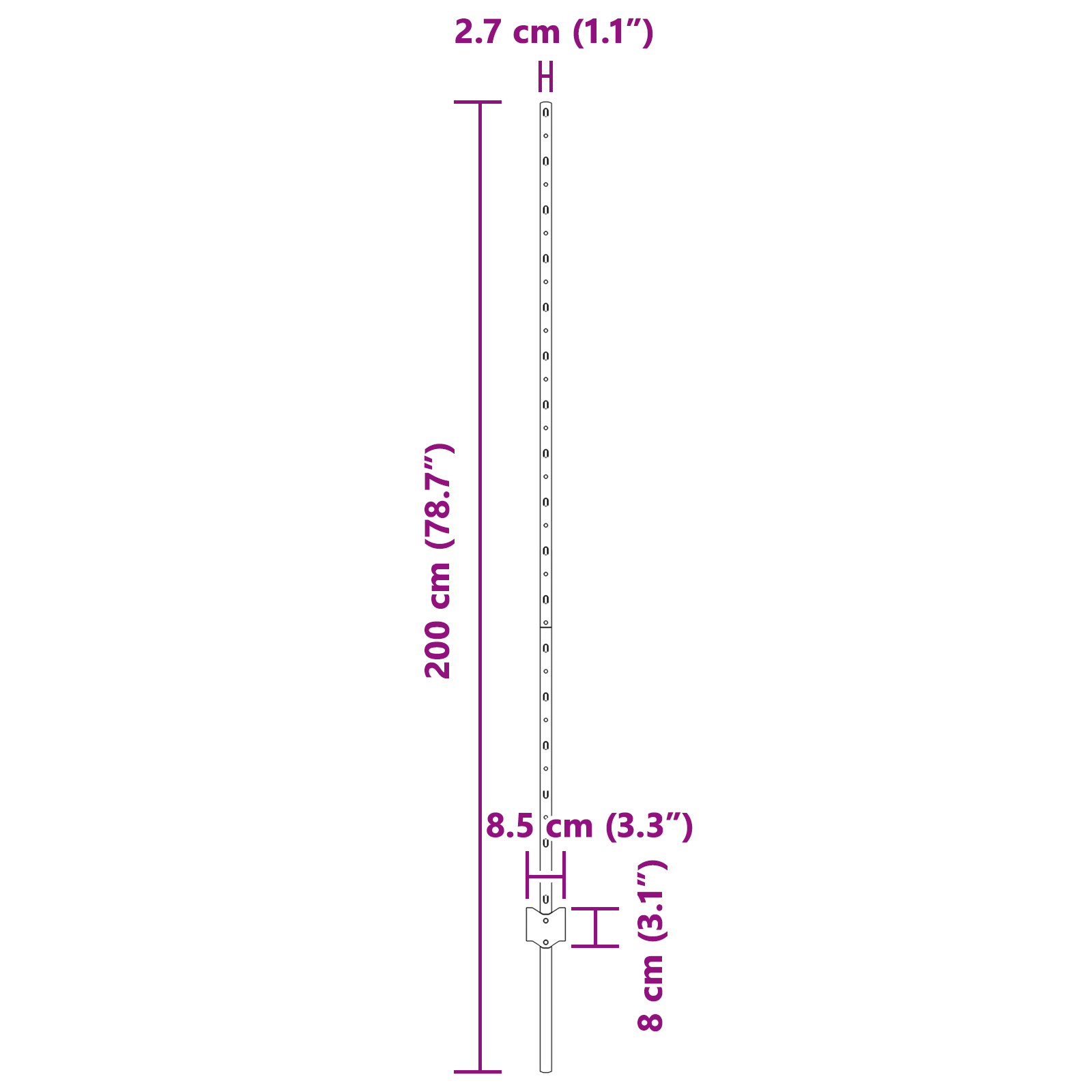 Fence Posts 44 pcs U-Channel Green 200 cm Steel - Image 7