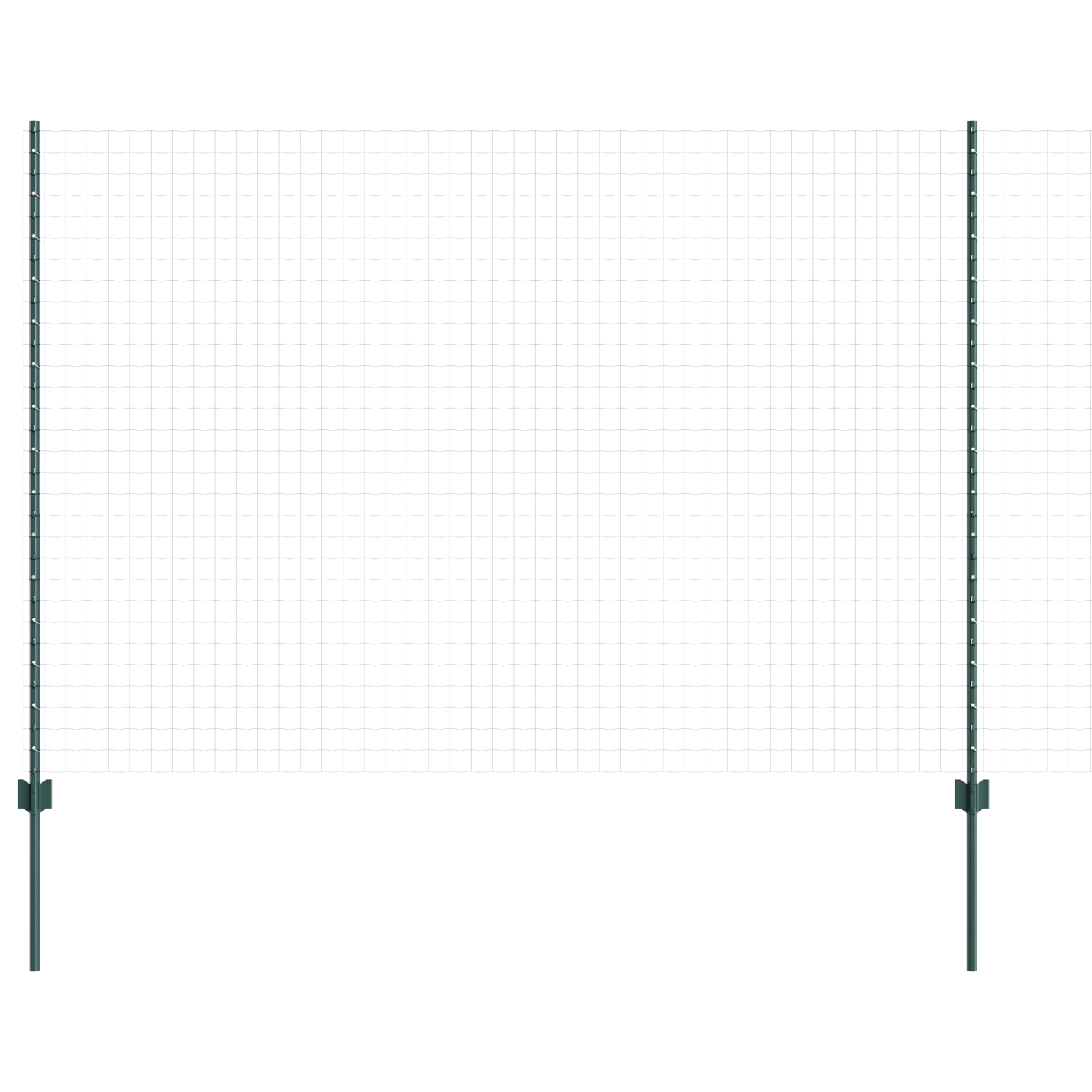 Fence Posts 44 pcs U-Channel Green 200 cm Steel - Image 3