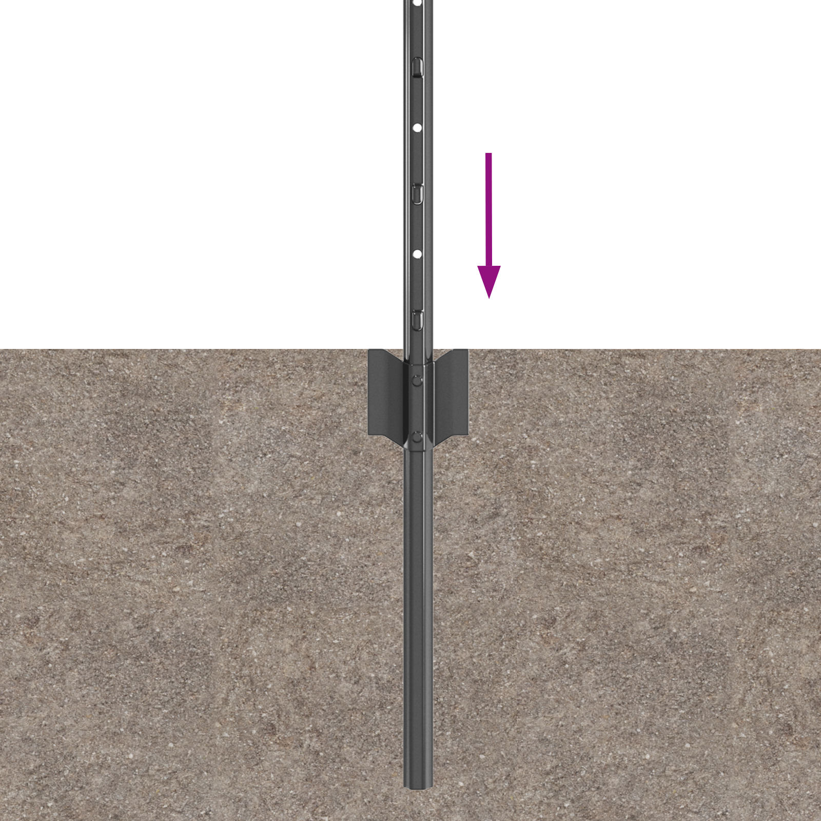 Fence Posts 44 pcs U-Channel Grey 80 cm Steel - Image 5