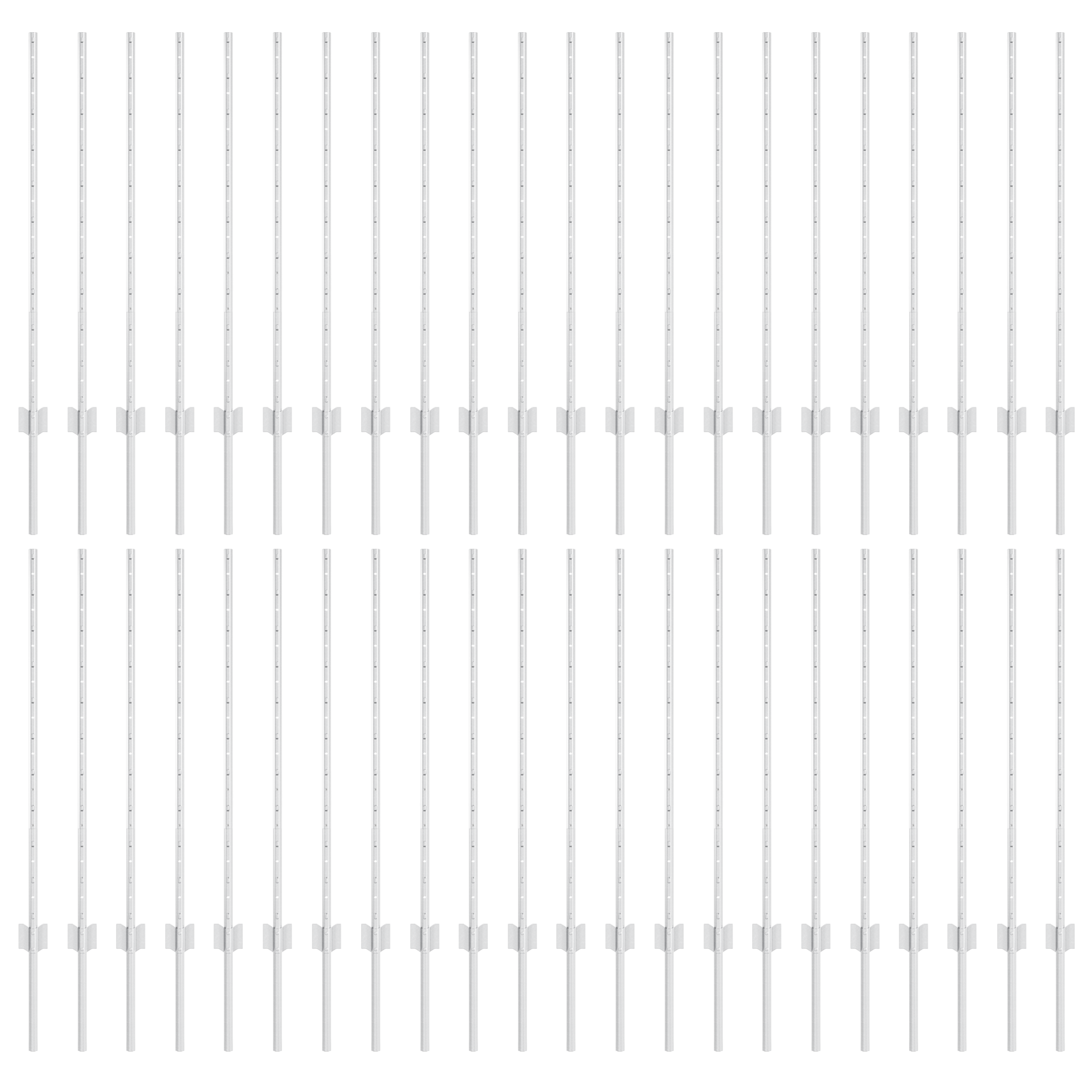 Fence Posts 88 pcs U-Channel Silver 140 cm Steel - Image 2