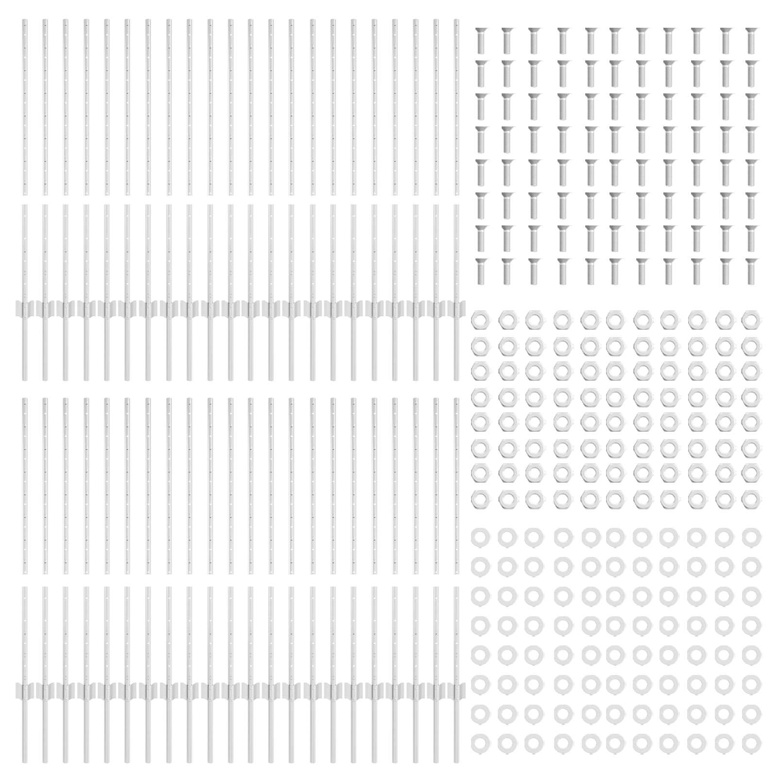 Fence Posts 88 pcs U-Channel Silver 140 cm Steel - Image 4