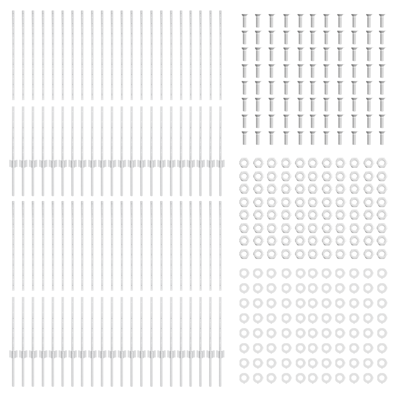 Fence Posts 88 pcs U-Channel Silver 160 cm Steel - Image 4