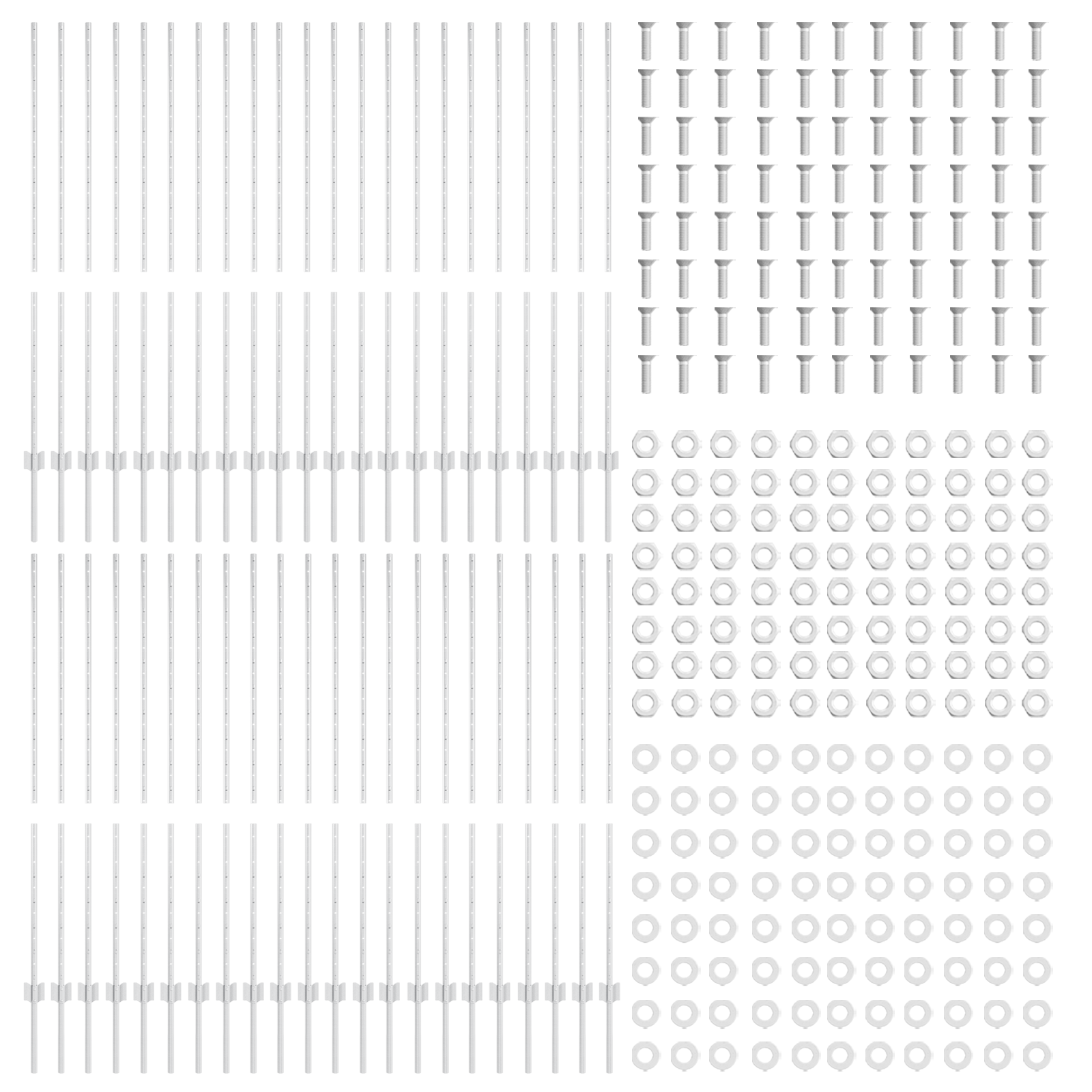 88 pcs U-Channel Silver 180 cm Steel Fence Posts - Image 4