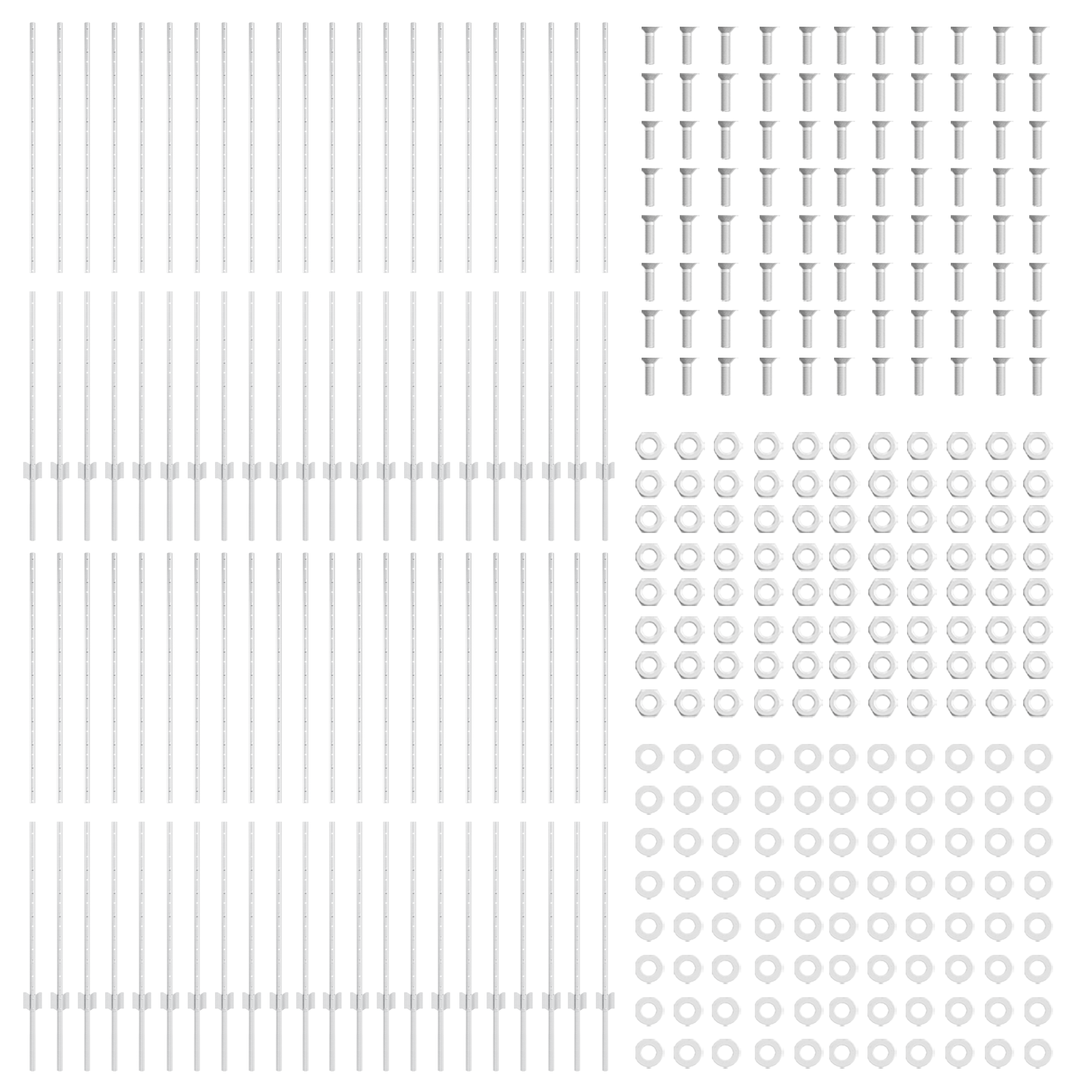 Fence Posts 88 pcs U-Channel Silver 200 cm Steel - Image 4
