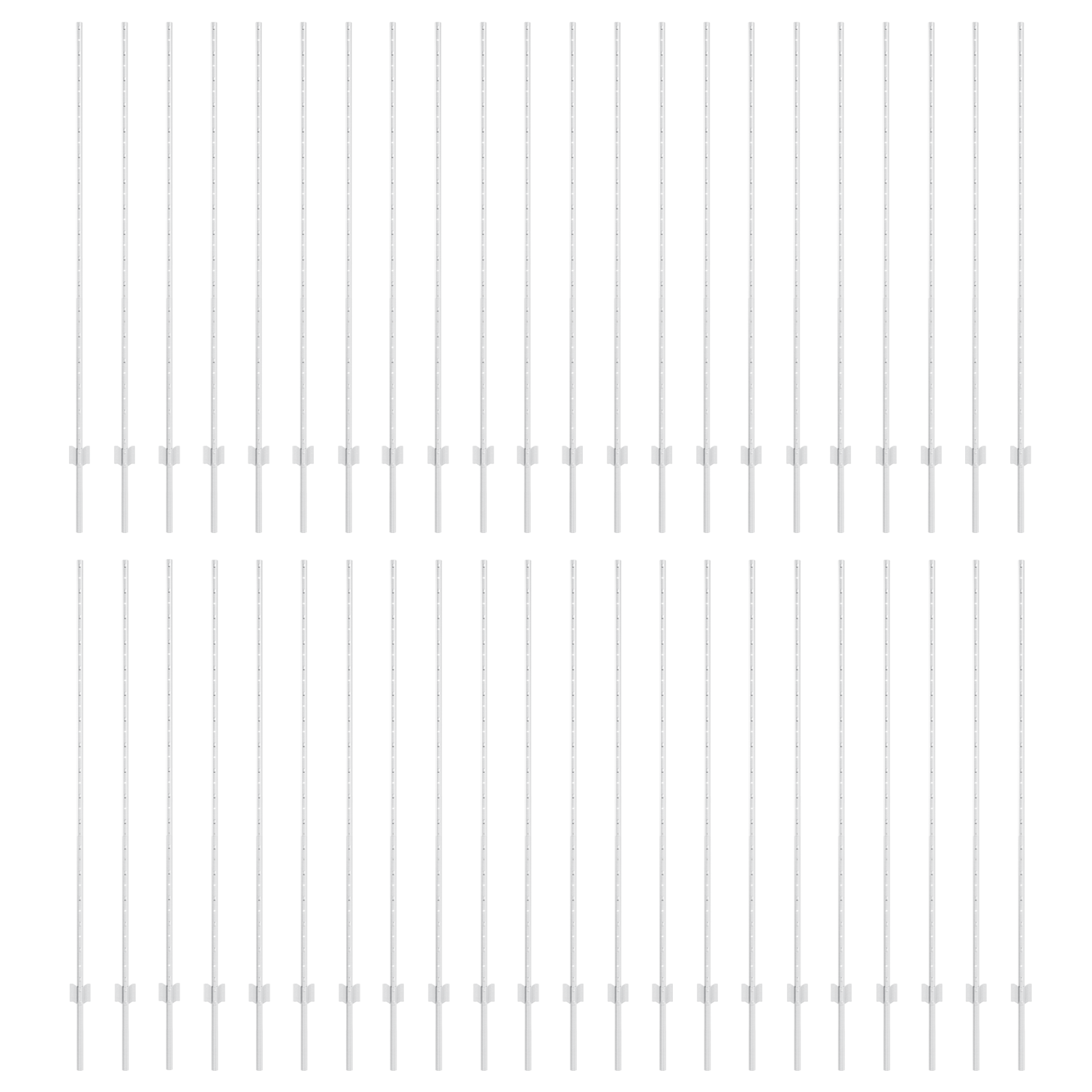 Fence Posts 88 pcs U-Channel Silver 200 cm Steel - Image 2
