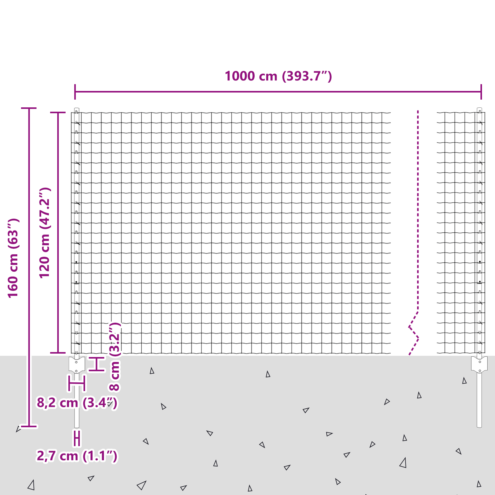 Euro Fence with 5 U Posts Green 1.2x10 m Steel - Image 11