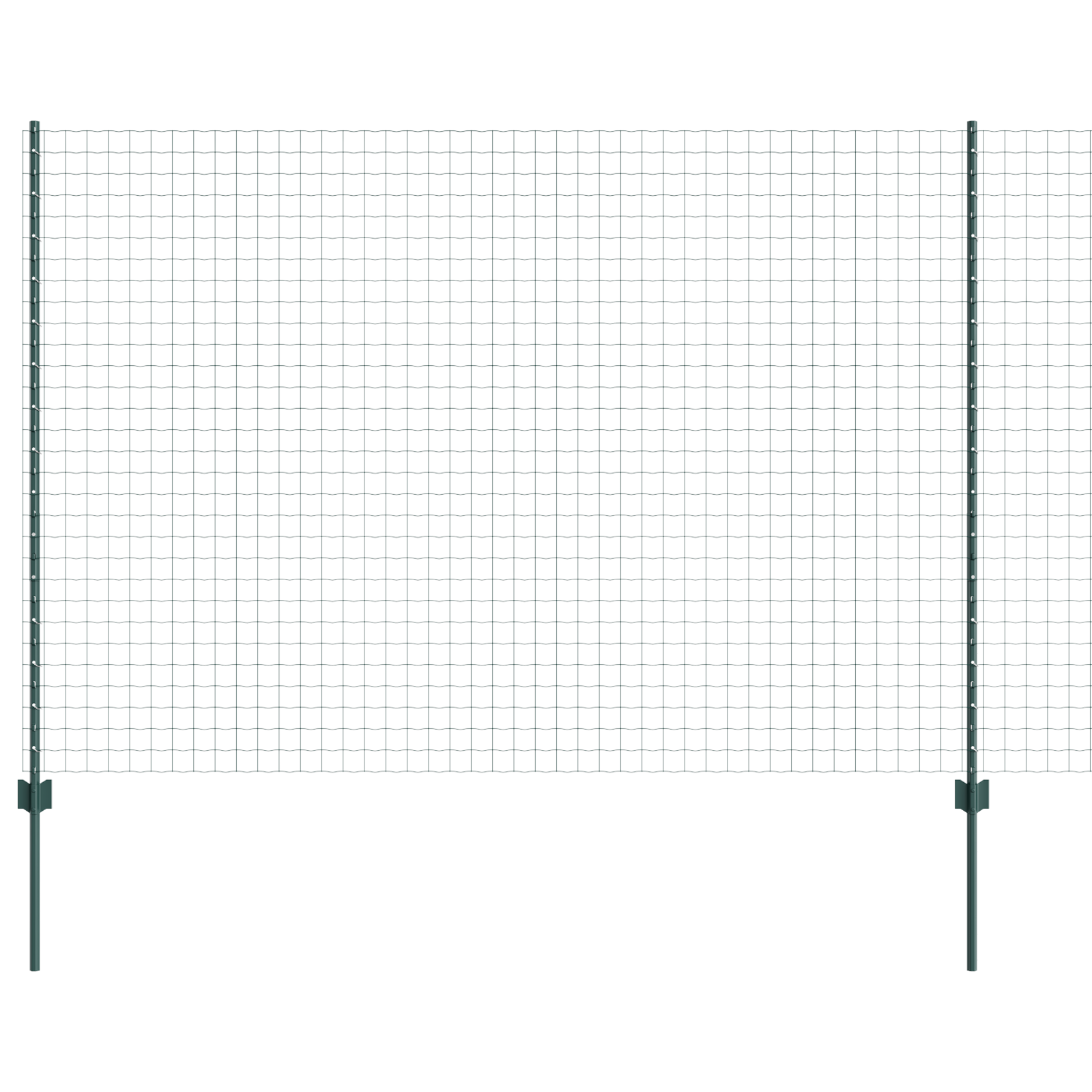 Euro Fence with 5 U Posts Green 1.5x10 m Steel - Image 6