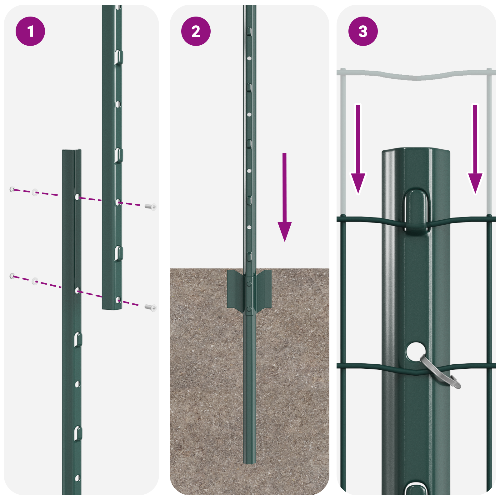 Euro Fence with 5 U Posts Green 1.6x10 m Steel - Image 10