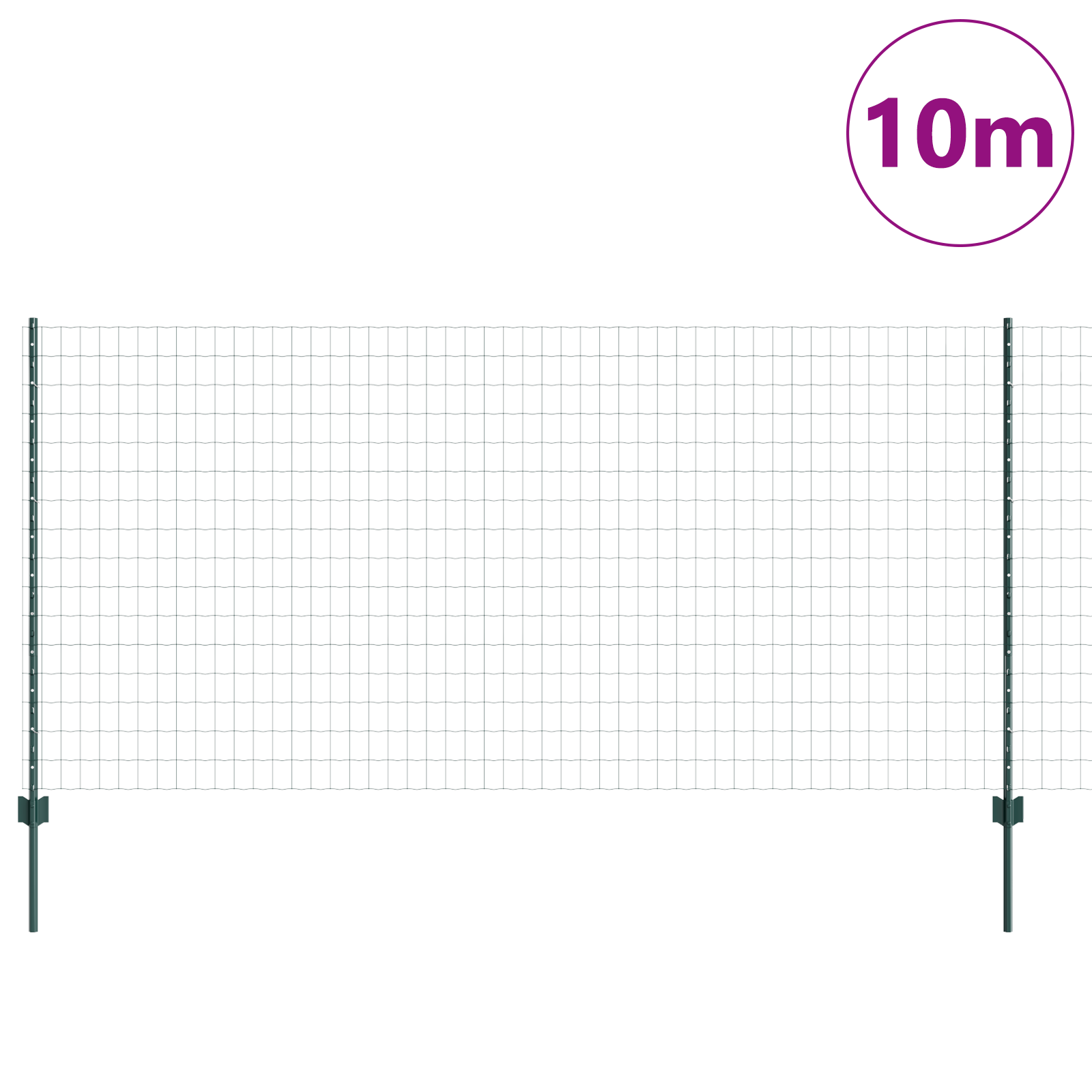 Euro Fence with 5 U Posts Green 1,2x10 m Steel - Image 3