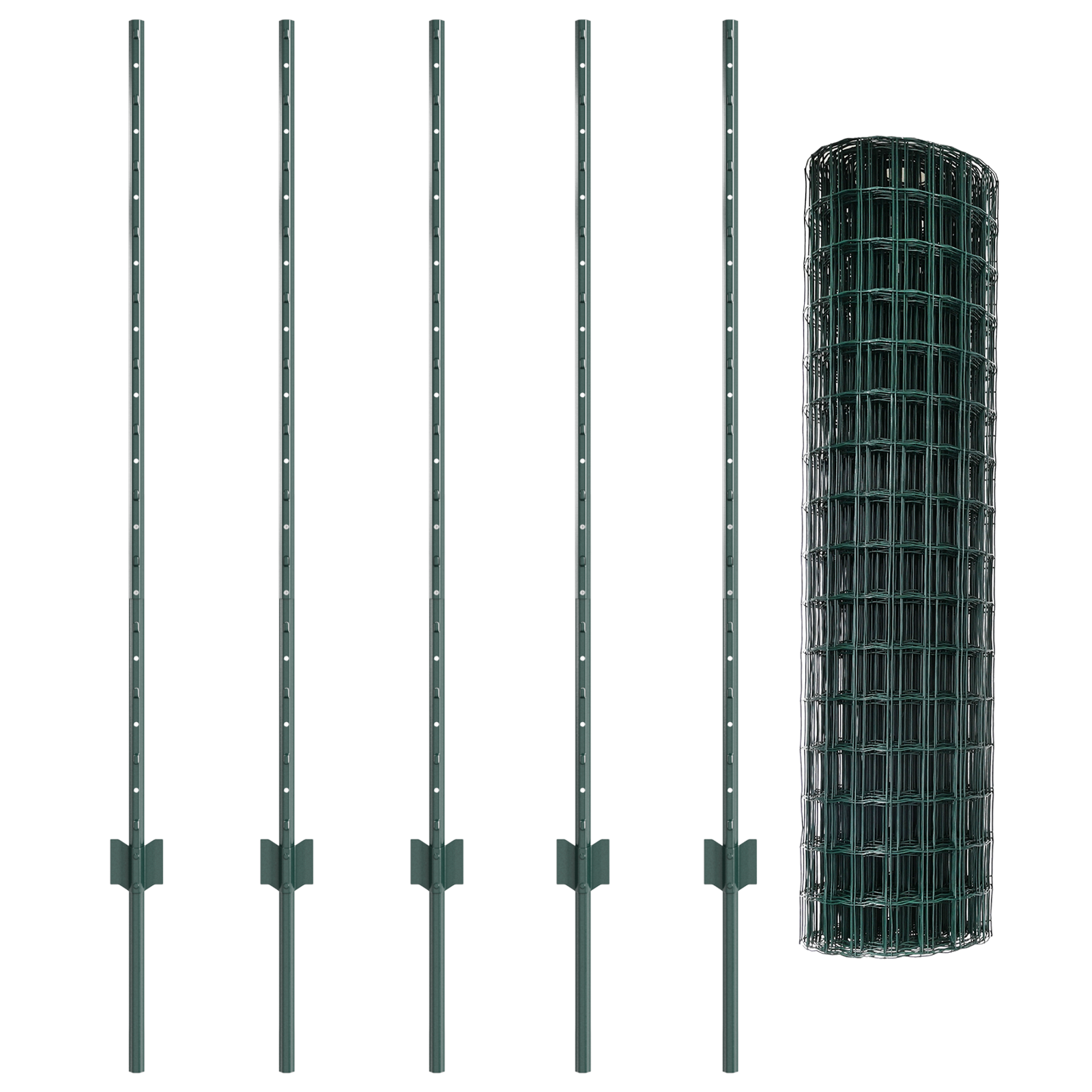 Euro Fence with 5 U Posts Green 1,2x10 m Steel - Image 5
