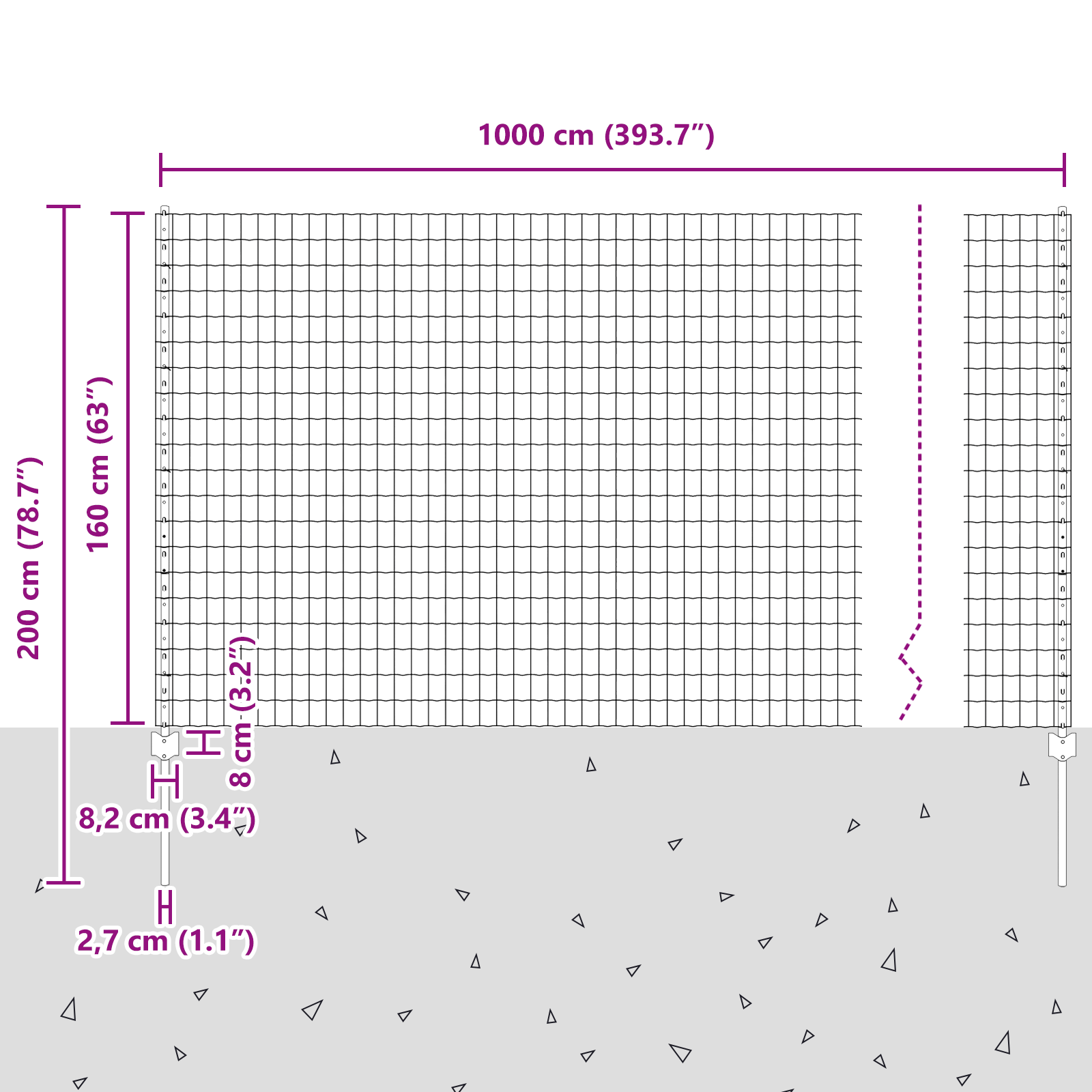 Euro Fence with 5 U Posts Green 1.6x10 m Steel - Image 11