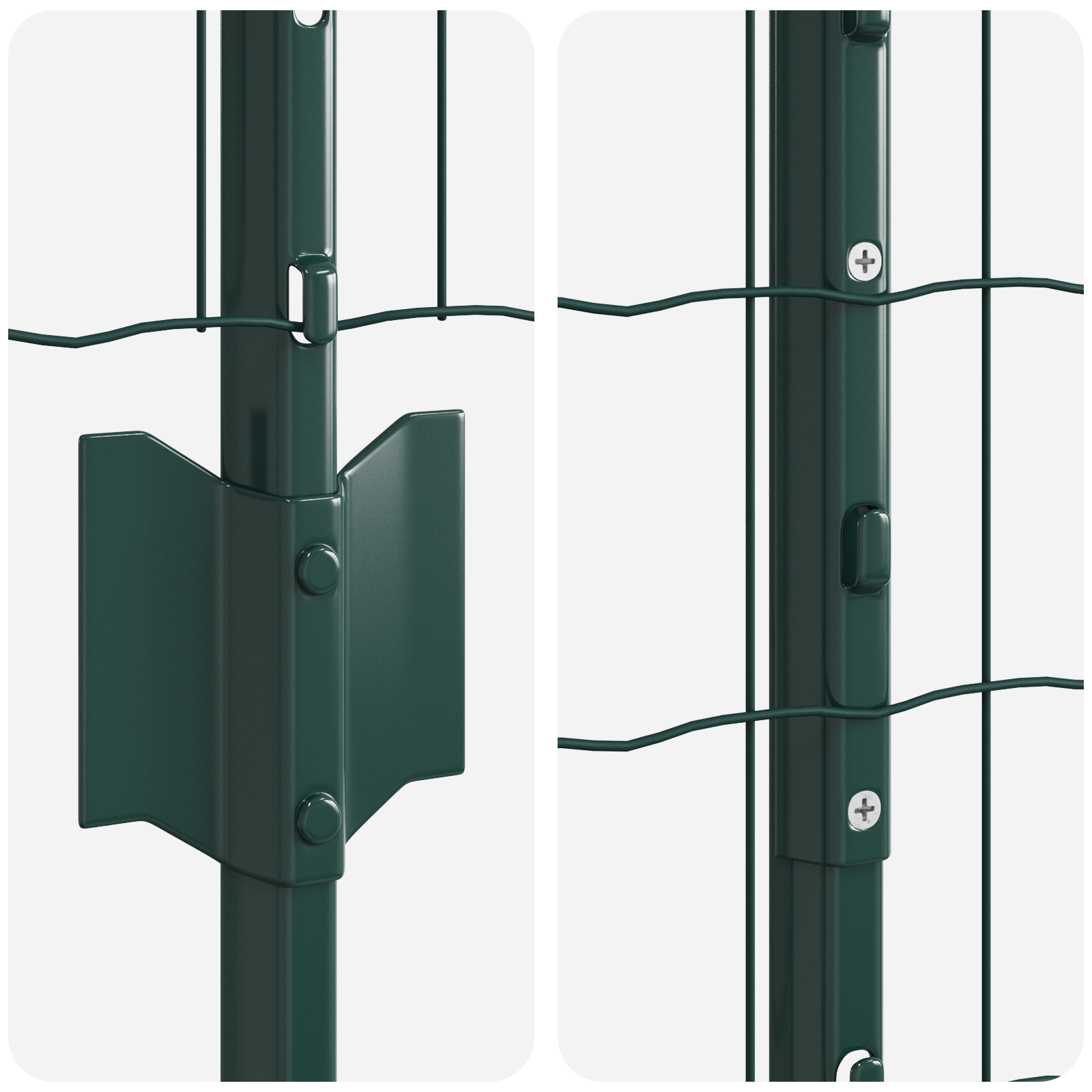 Euro Fence with 5 U Posts Green 1.4x10 m Steel - Image 7