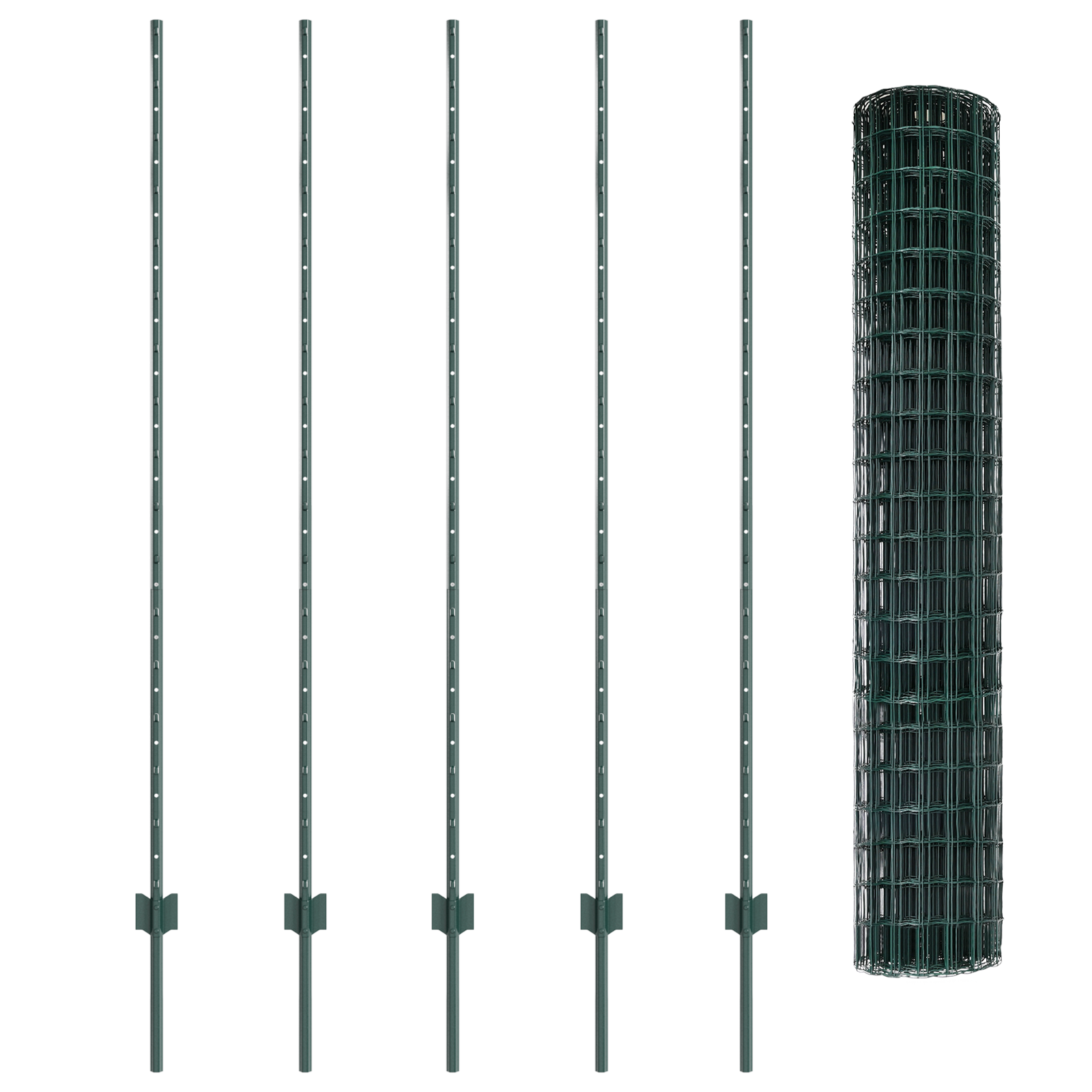 Euro Fence with 5 U Posts Green 1.6x10 m Steel - Image 5