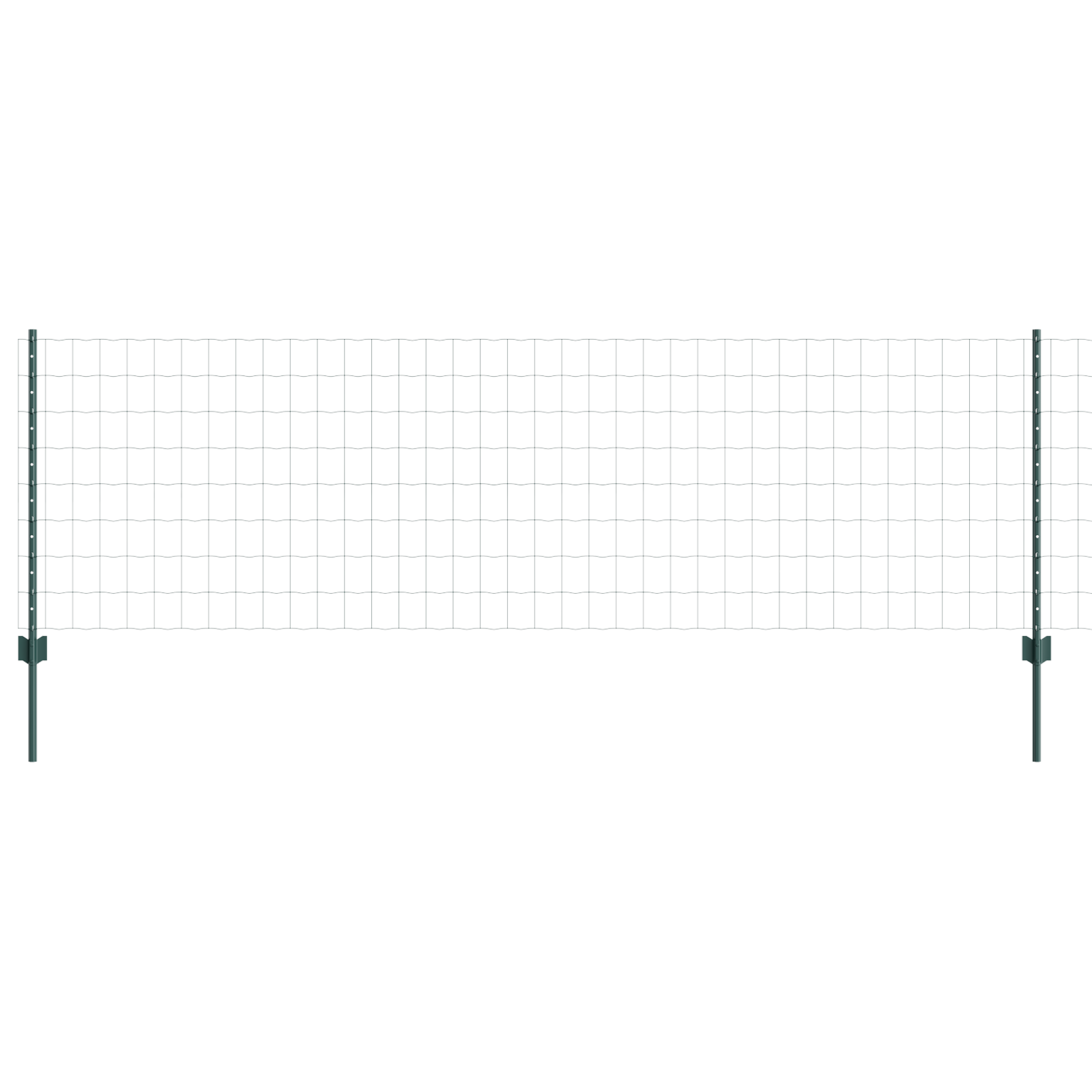 Euro Fence with 5 U Posts, Green, 0.8x10 m Steel - Image 5