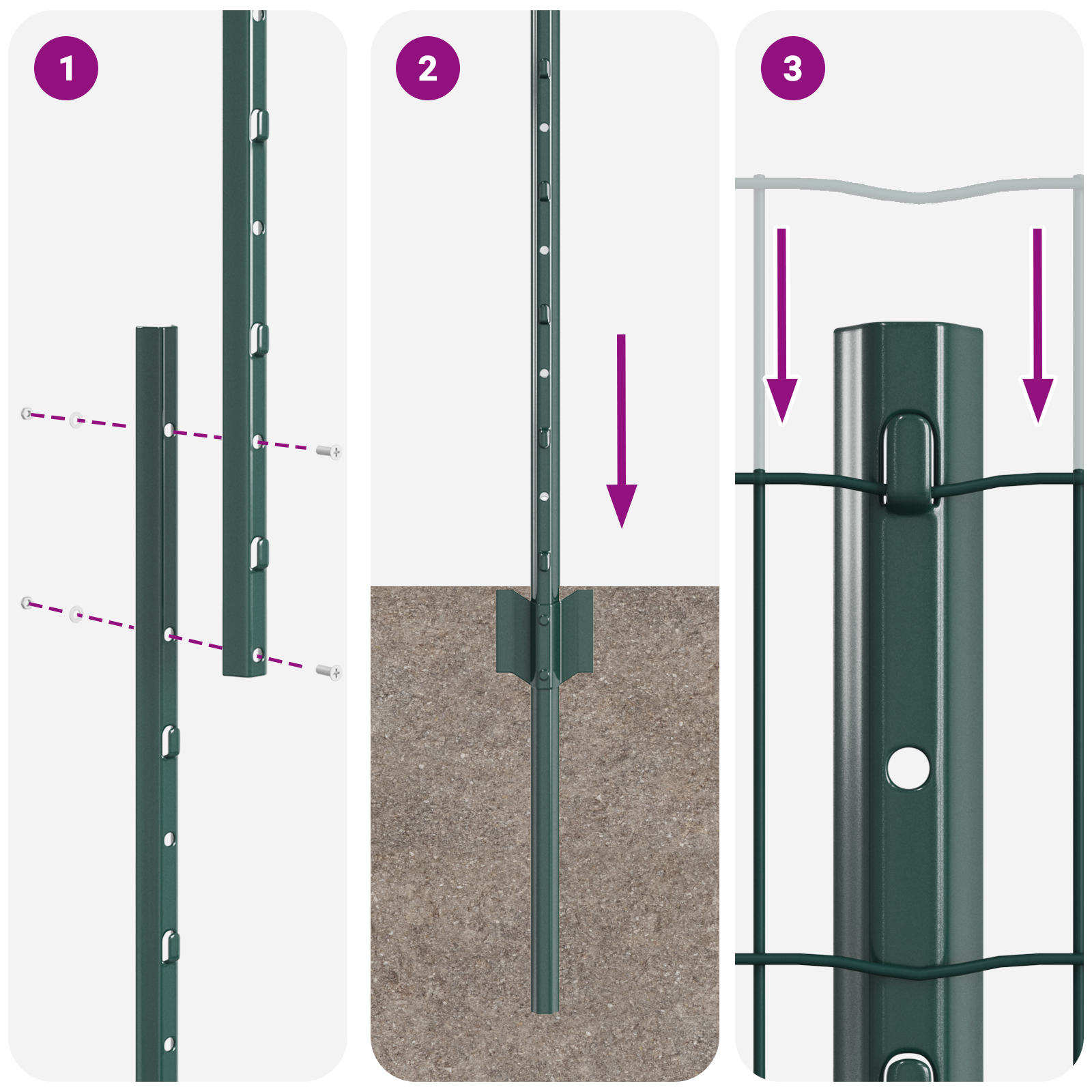 Euro Fence with 5 U Posts Green 1.2x10 m Steel - Image 10