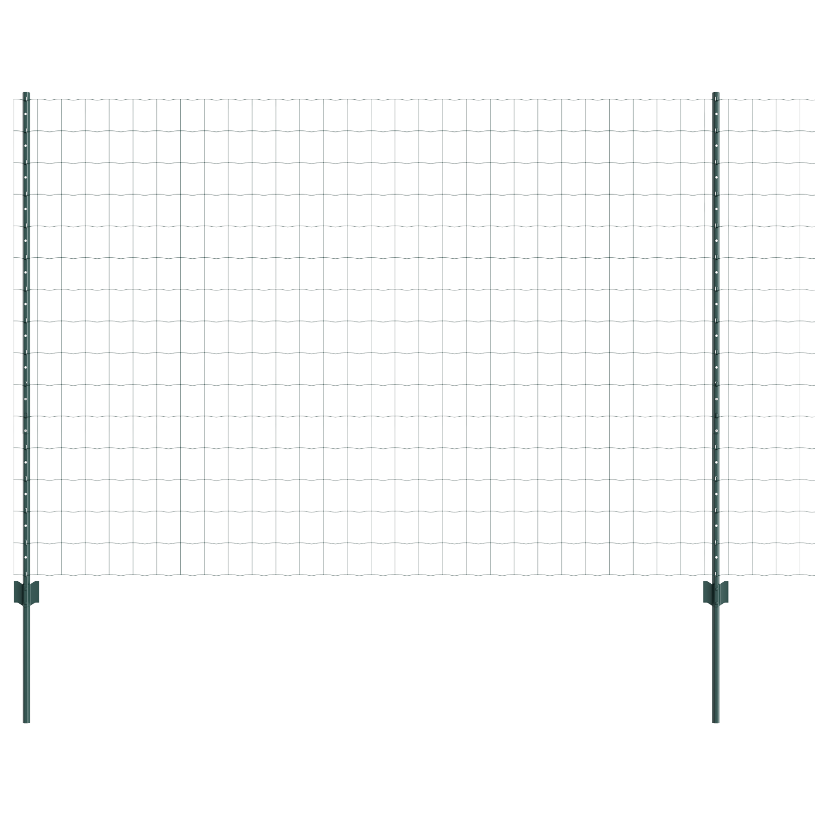 Euro Fence with 5 U Posts Green 1.5x10 m Steel - Image 6