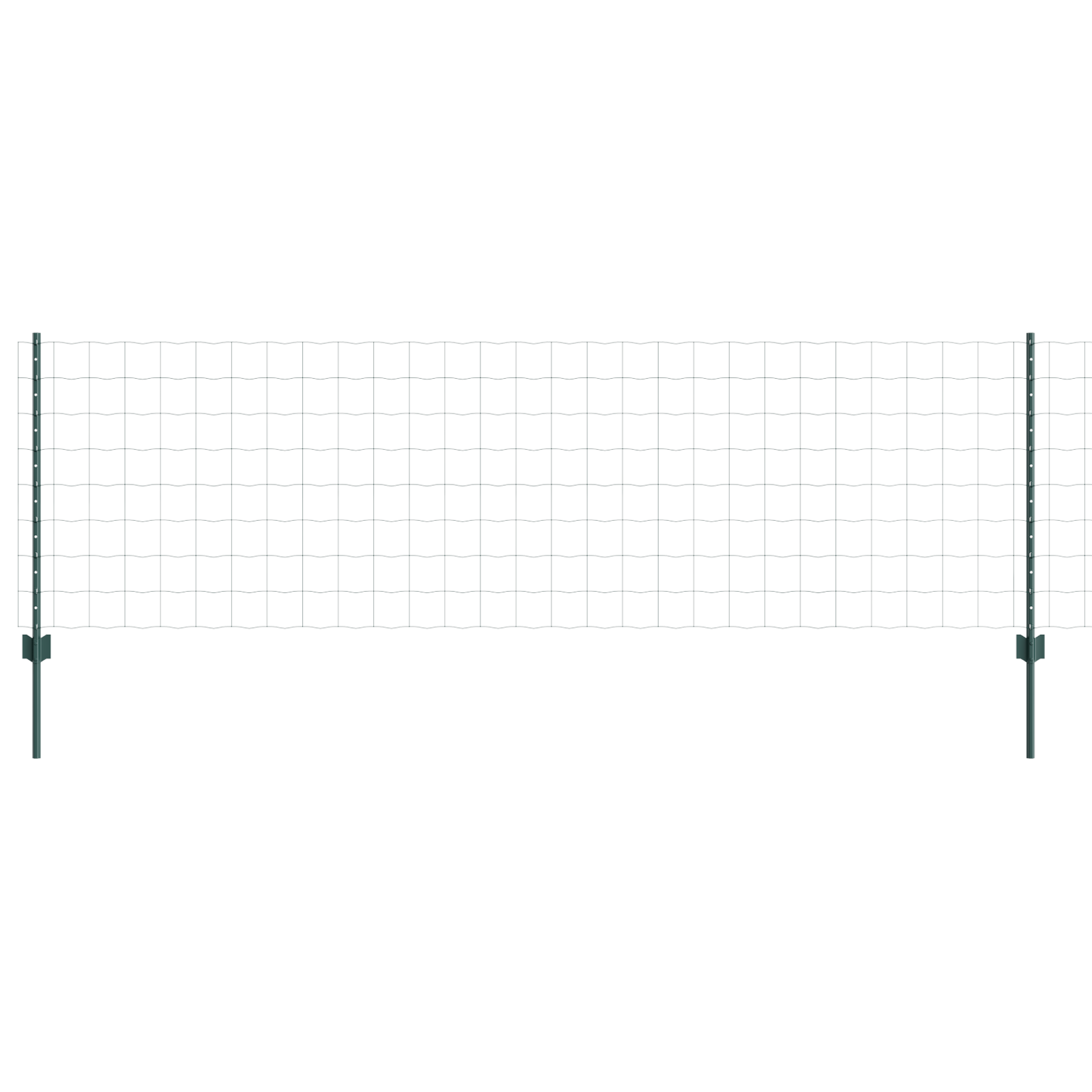 Garden Fence Set Set of 2 Green Steel 10 x 0.8 m Durable - Image 5