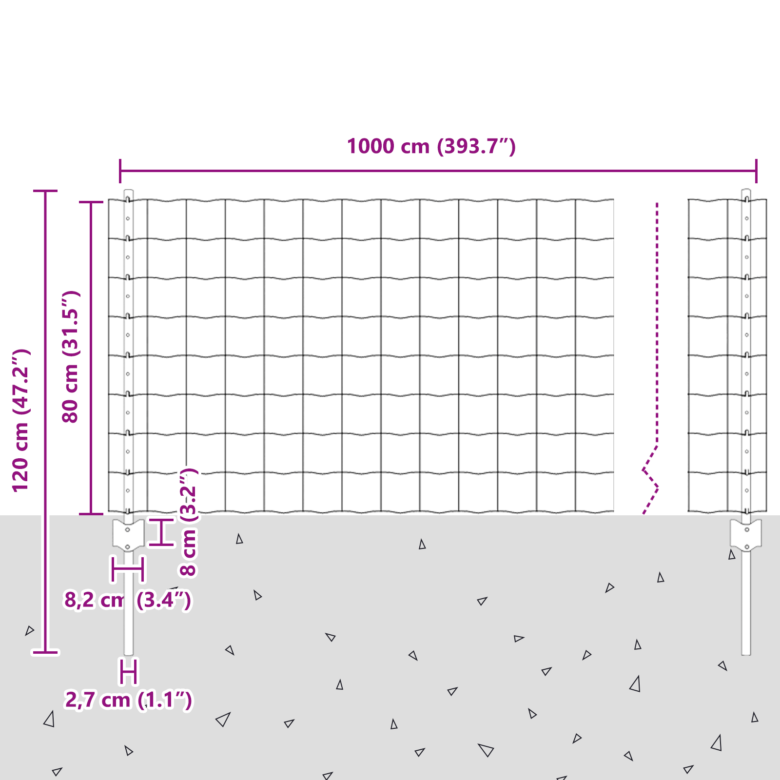 Garden Fence Set Set of 2 Green Steel 10 x 0.8 m Durable - Image 10