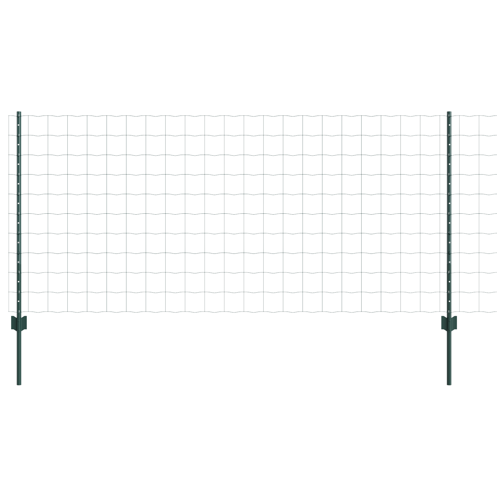 Garden Fence Set Set of 2 Green PVC coated steel 10 x 1 m - Image 6