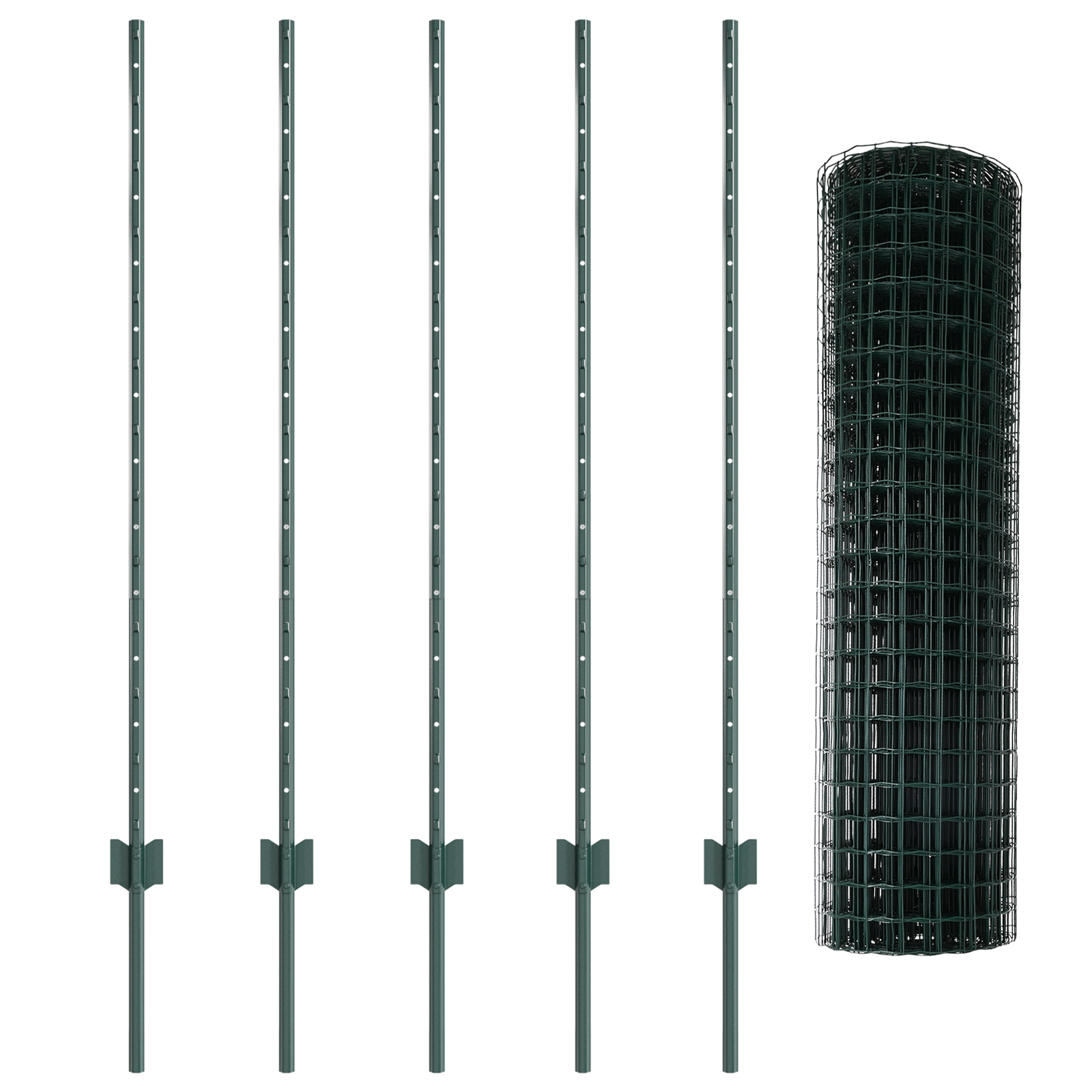 Garden Fence Set Set of 2 Green Powder-Coated Steel Medium - Image 4