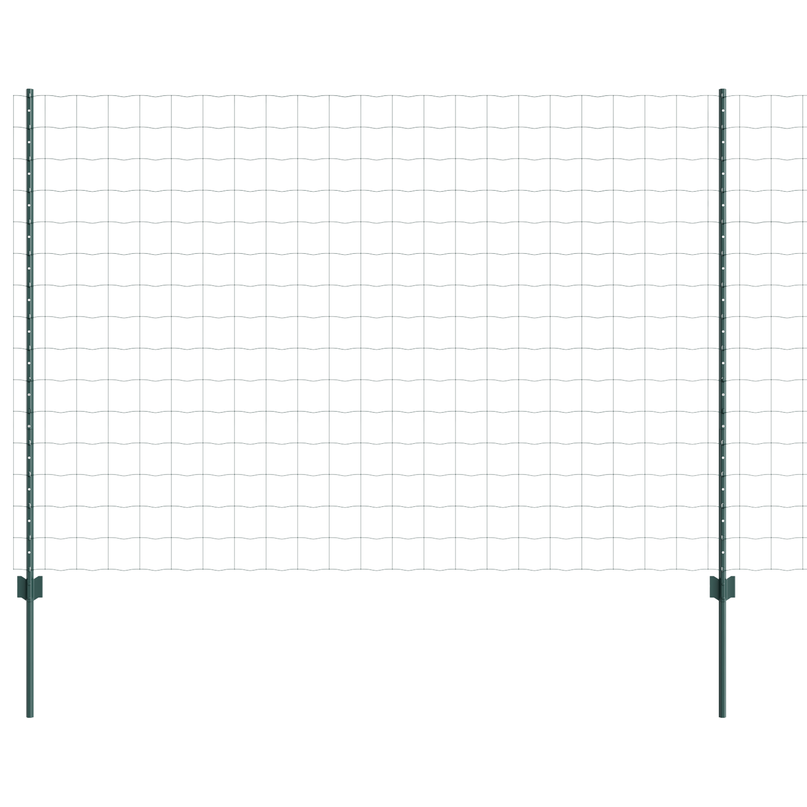 Garden Fence Set Set of 2 Green Powder-Coated Steel - Image 2