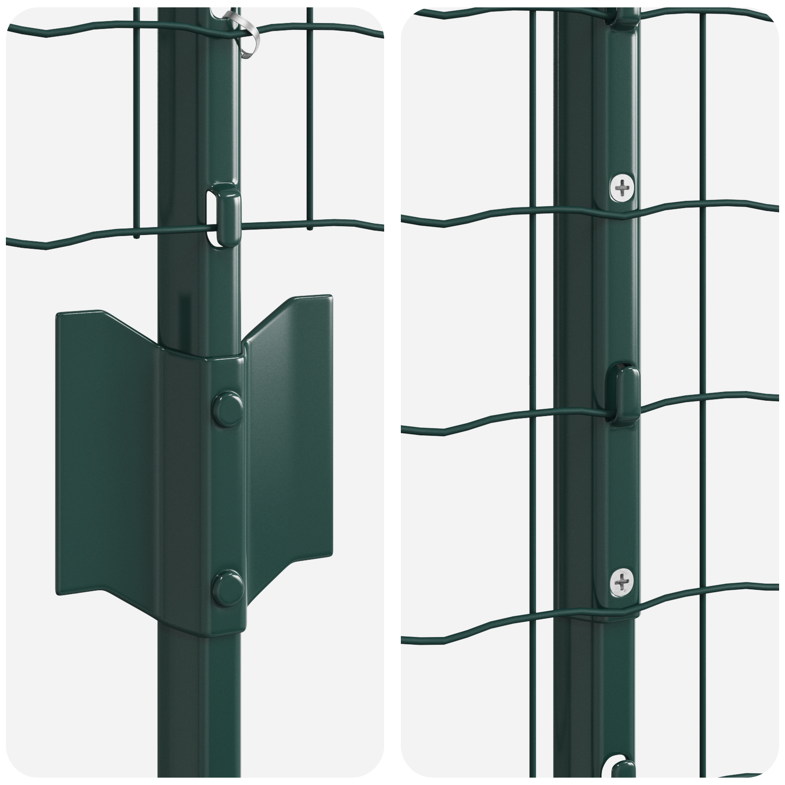 Euro Fence with 5 U Posts Green 1,6x10 m Steel - Image 7