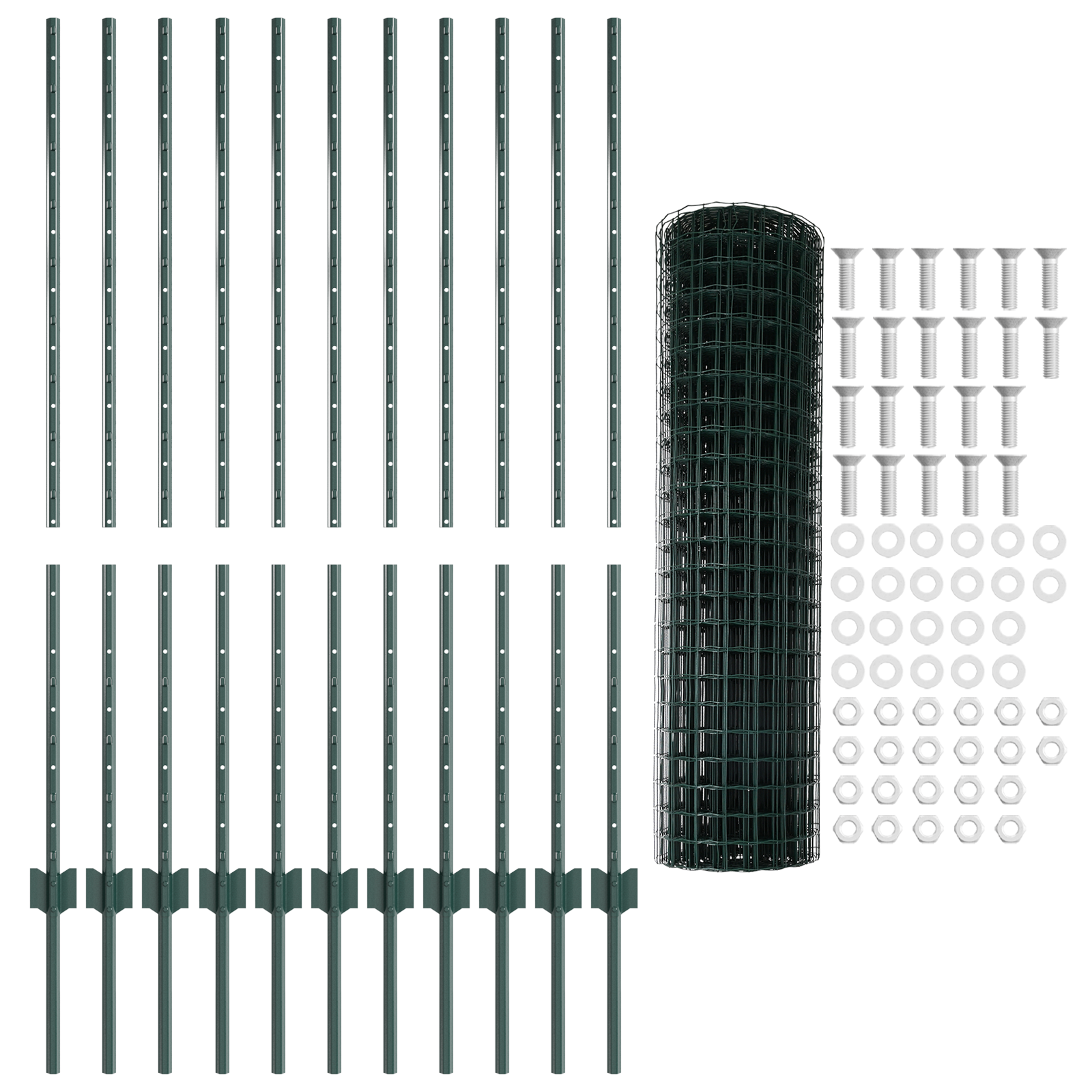 Euro Fence with 11 U Posts Green 1,2x25 m Steel - Image 5