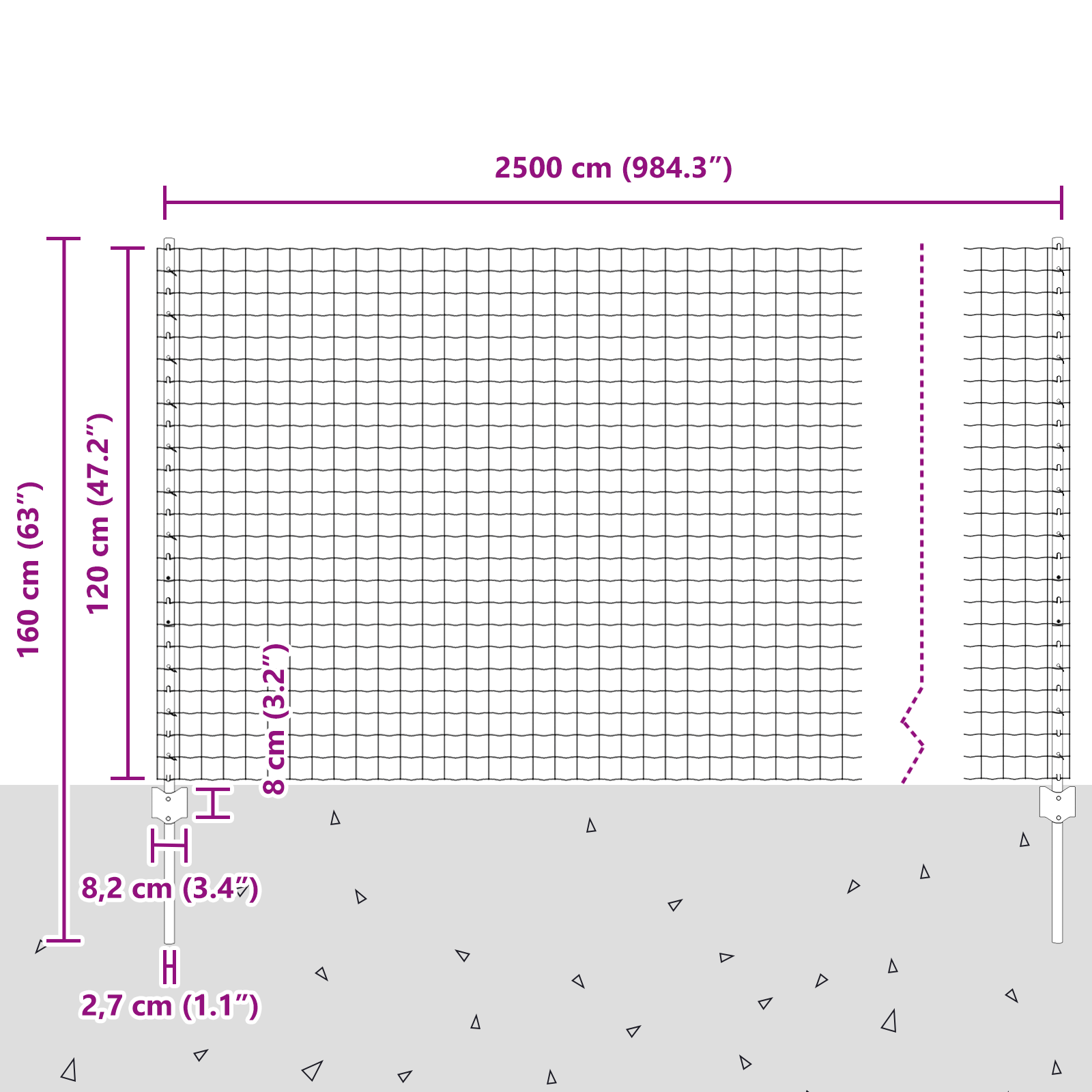 Euro Fence with 11 U Posts Green 1,2x25 m Steel - Image 11