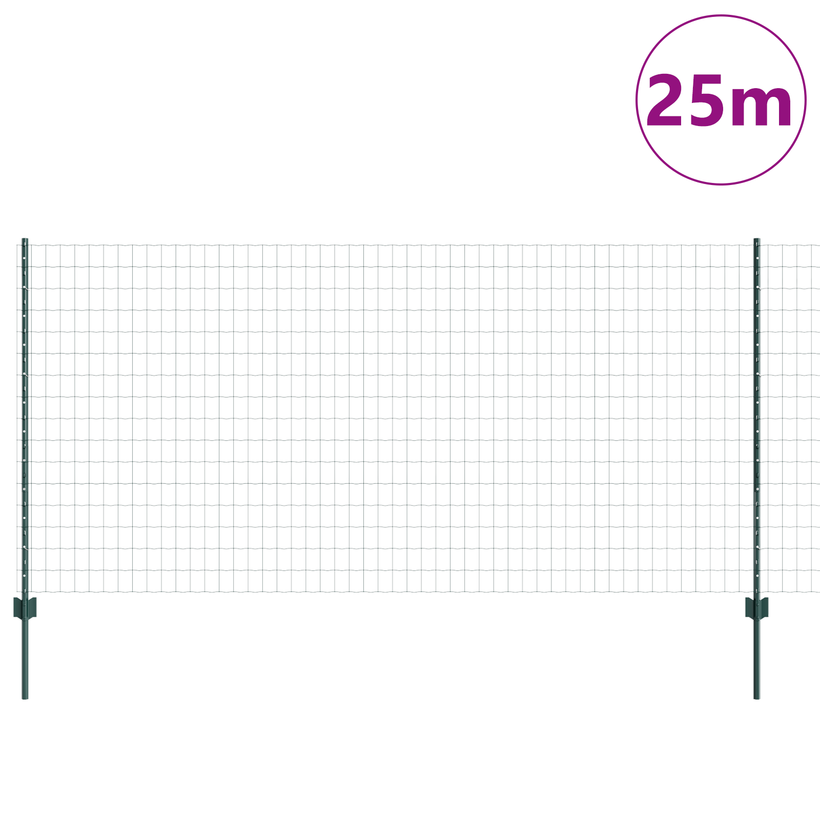 Euro Fence with 11 U Posts Green 1,2x25 m Steel - Image 3