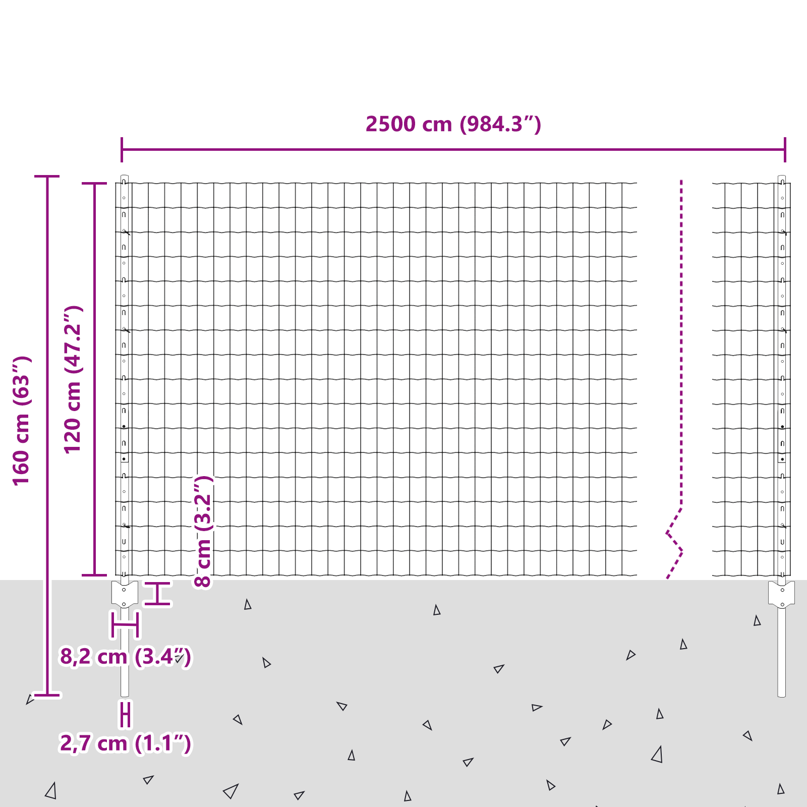 Euro Fence with 11 U Posts Green 1,2x25 m Steel - Image 11