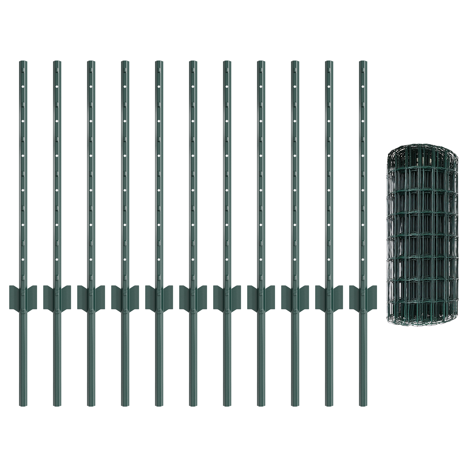 Euro Fence with 11 U Posts Green 0,6x25 m Steel - Image 4